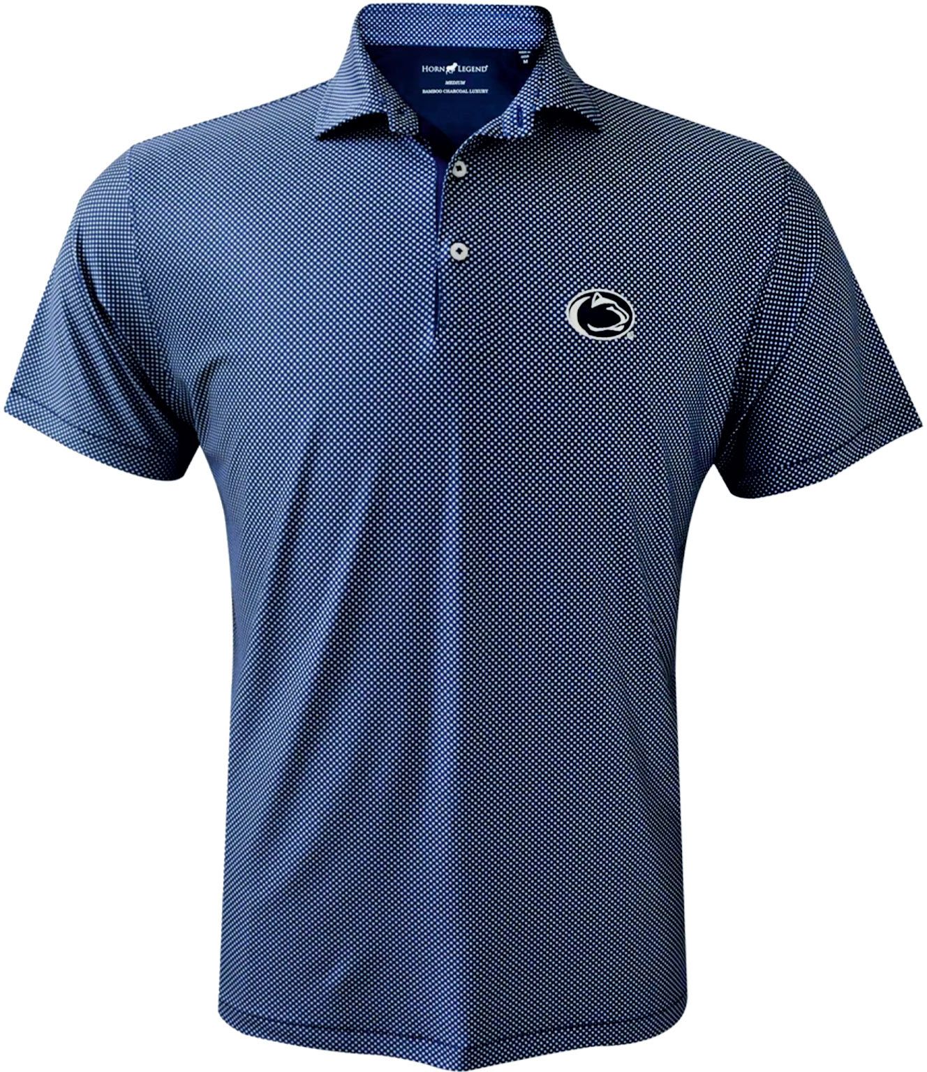 Horn Legend Men's Penn State Nittany Lions Cross Hatch Polo, Bamboo