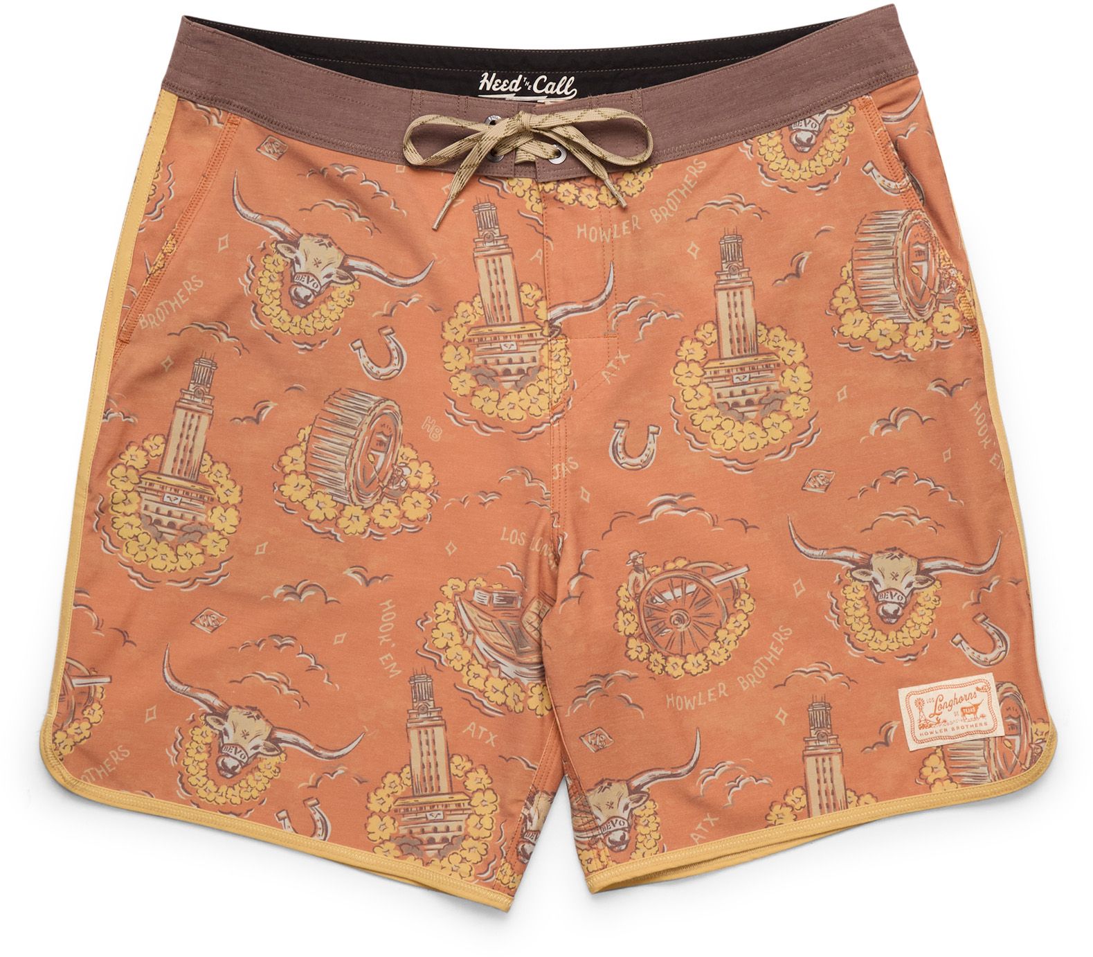 Howler Brothers Adult Texas Longhorns Bruja Boardshorts