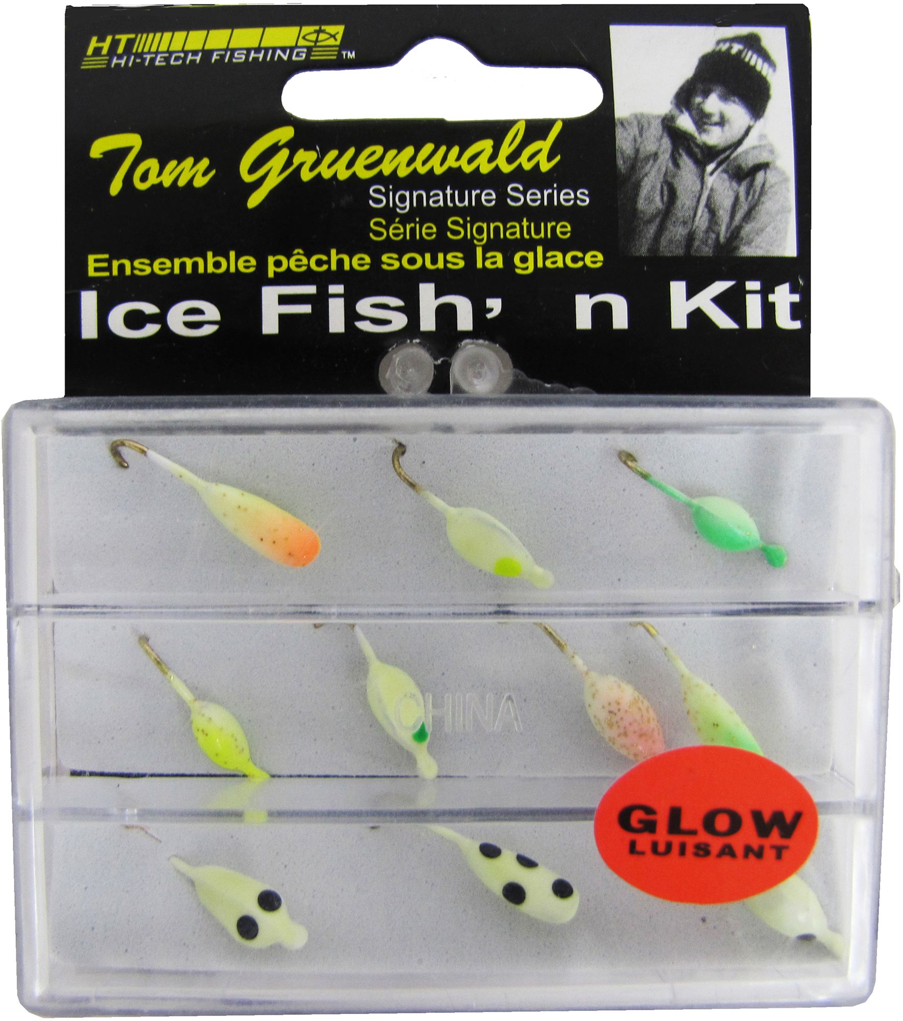 HT Enterprises 10-Piece Glow Pandish Ice Lure Kit