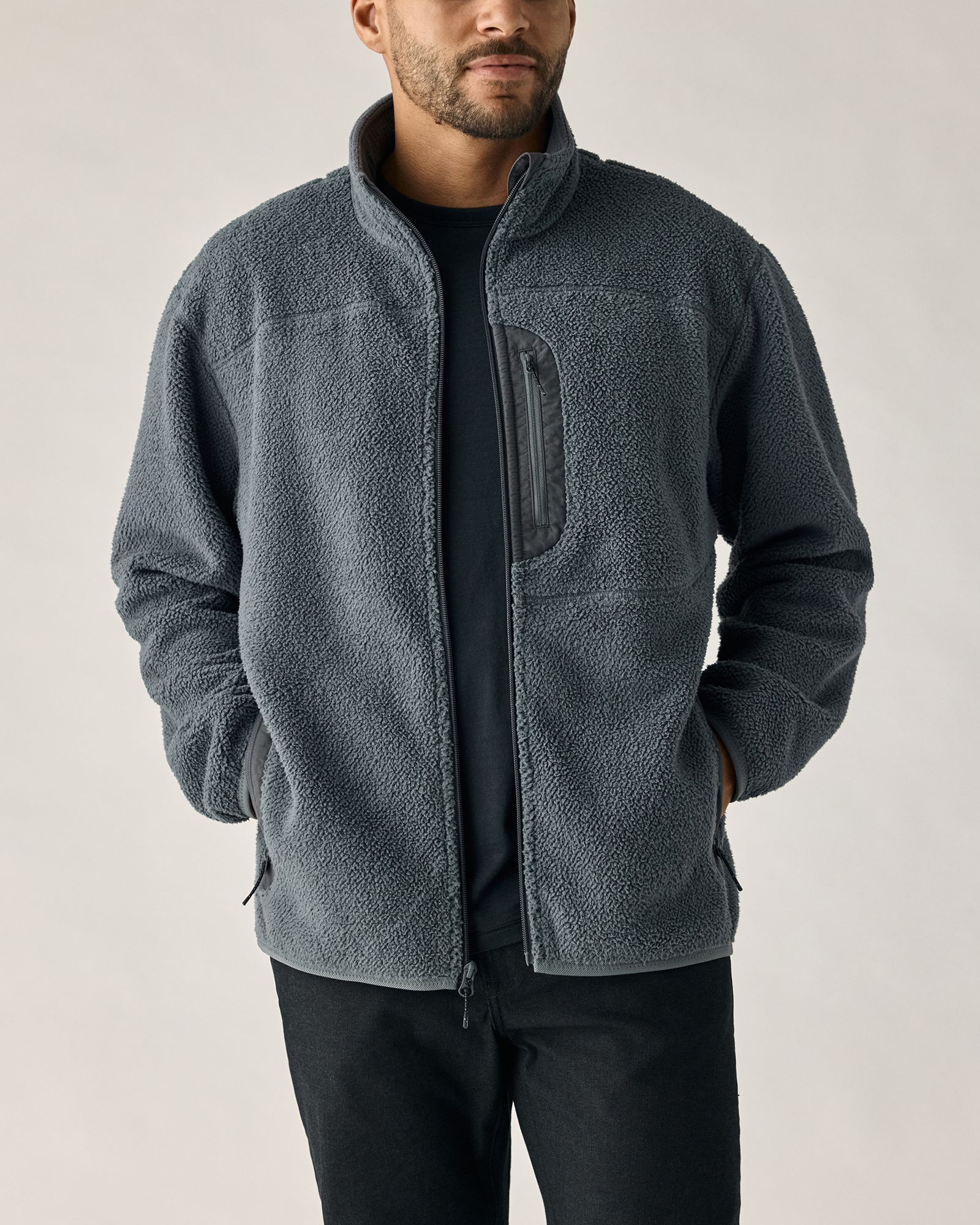 Huckberry Men's Tahr Fleece Full Zip Jacket