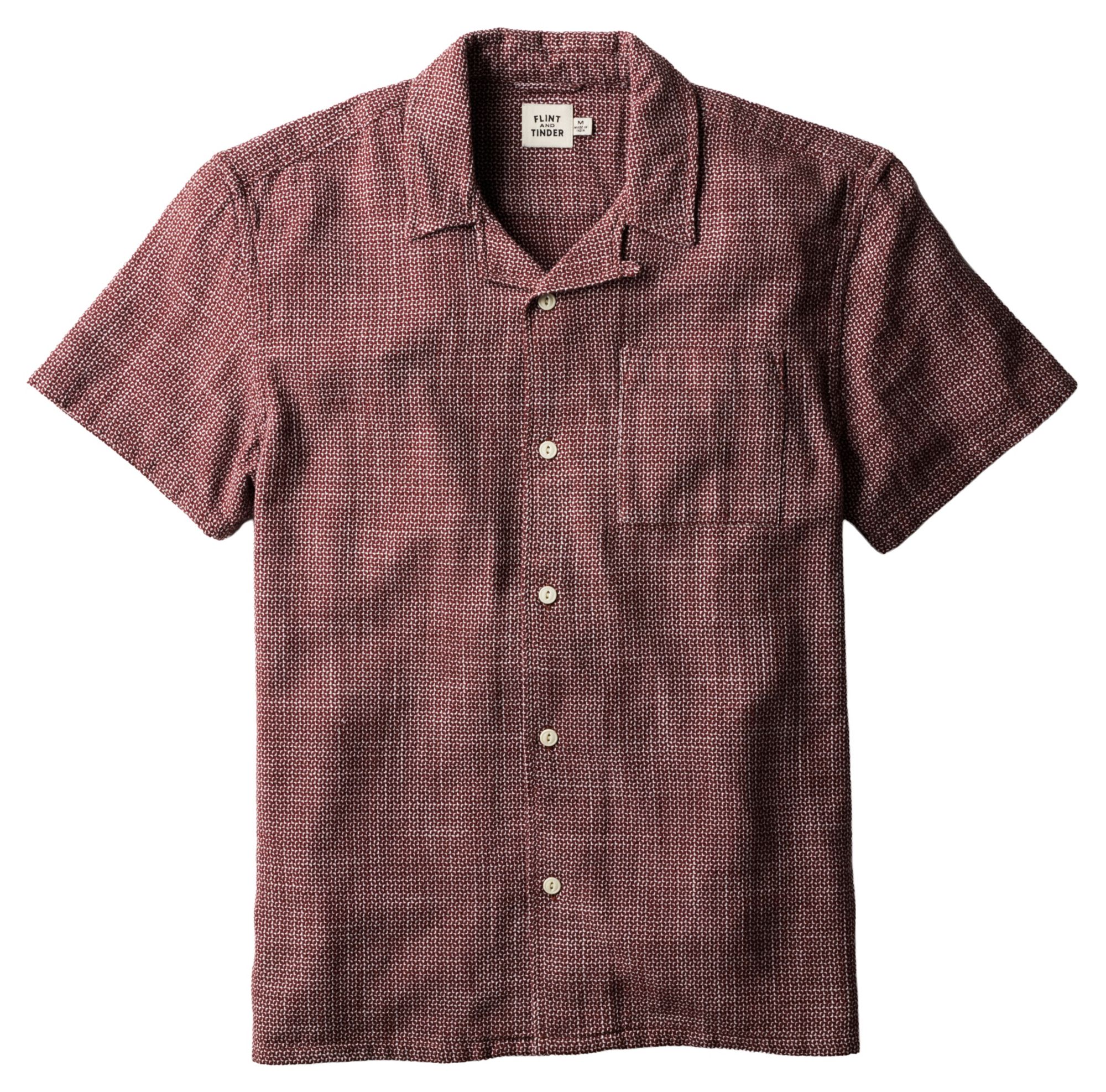 Huckberry Men's Dobby Camp Shirt by Flint and Tinder