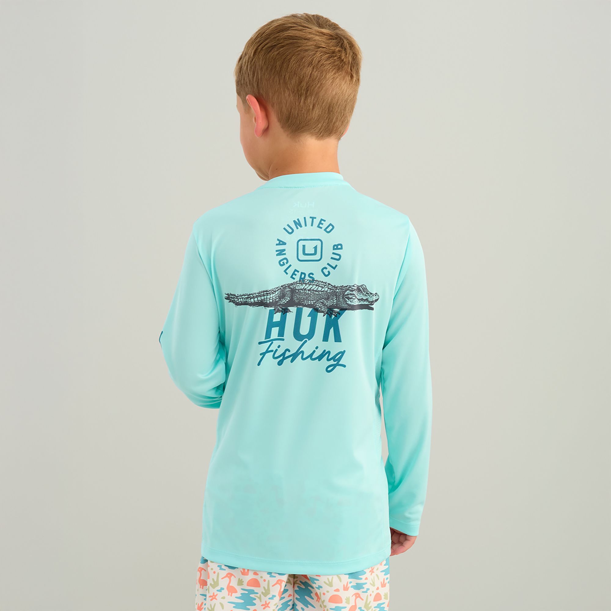 HUK Boys' Pursuit United Anglers Long-Sleeve Crew
