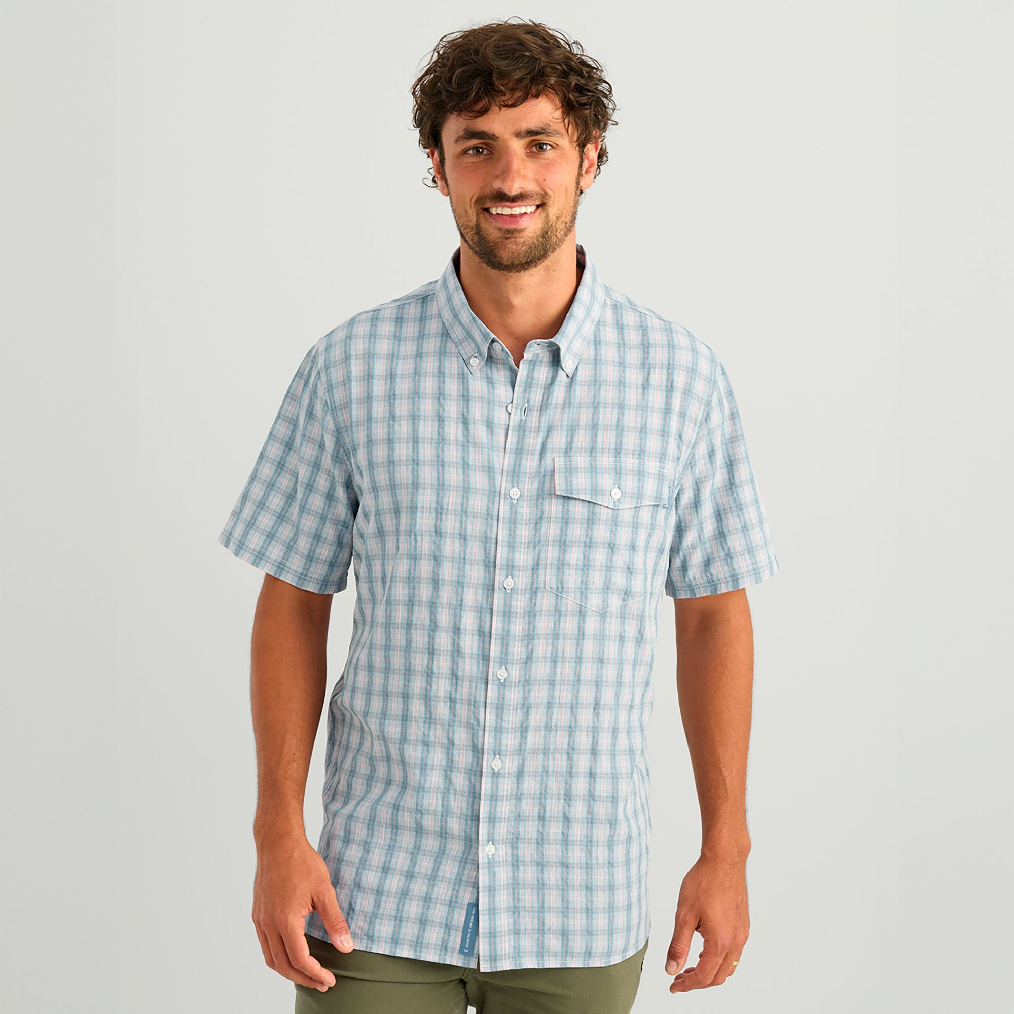HUK Men's Chatham Plaid Short Sleeve Shirt