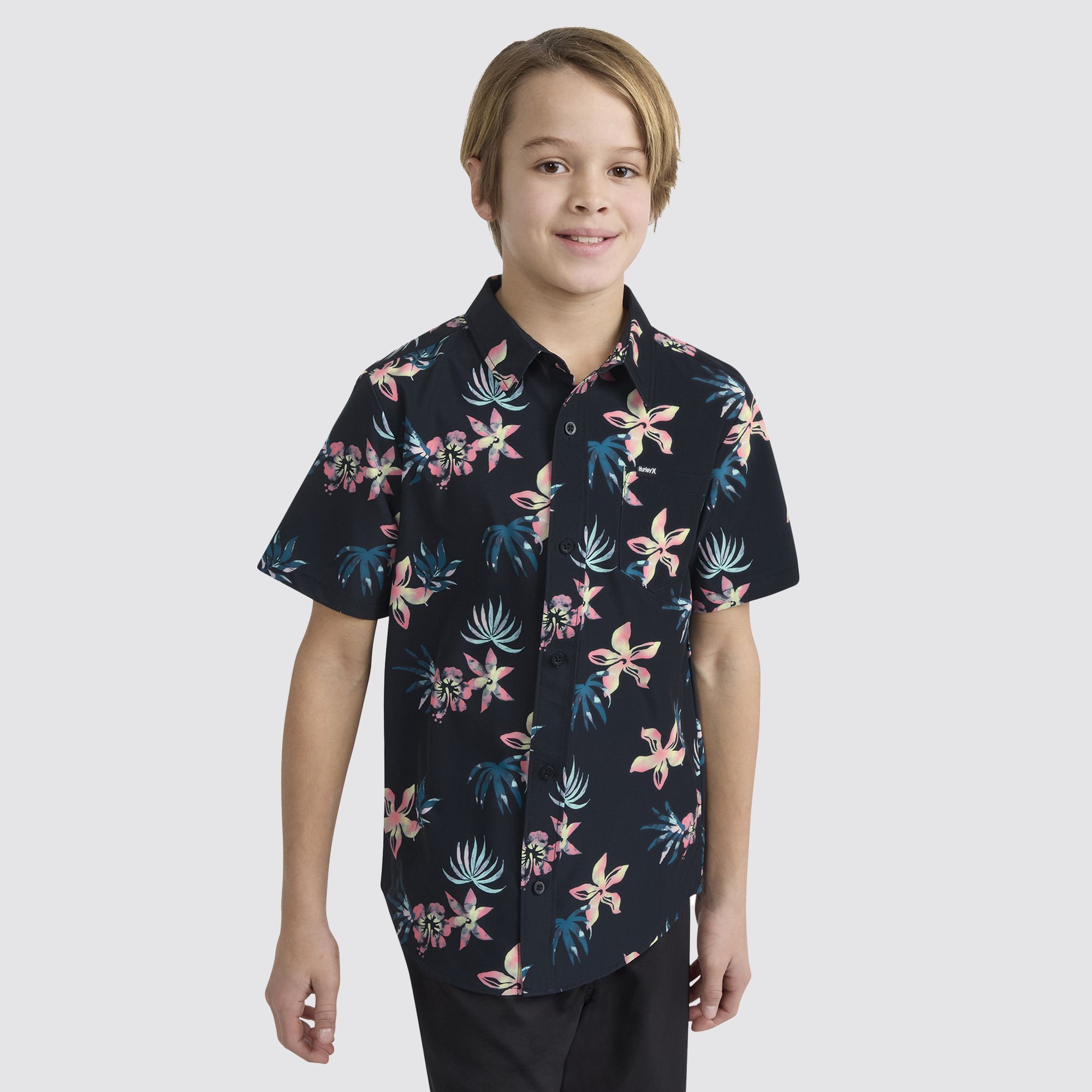 Hurley Boys' Printed Short-Sleeve Shirt