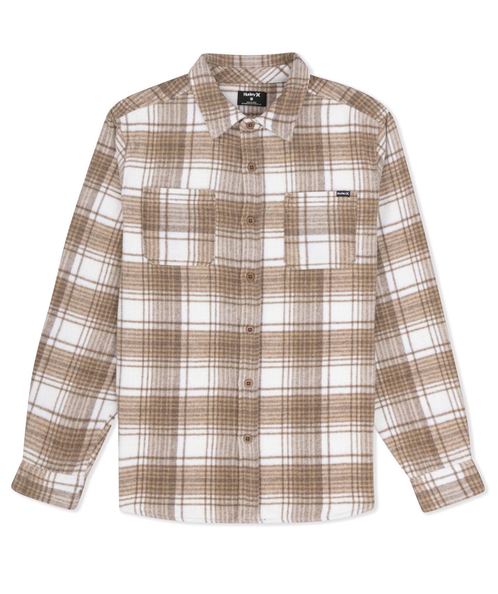 Hurley Men's Eugene Heavyweight Flannel Long Sleeve Shirt