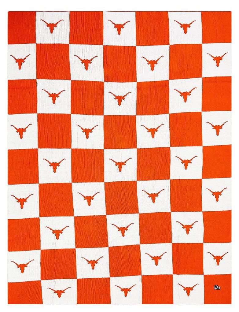 Hype and Vice Texas Longhorns Orange First Class Intarsia Blanket