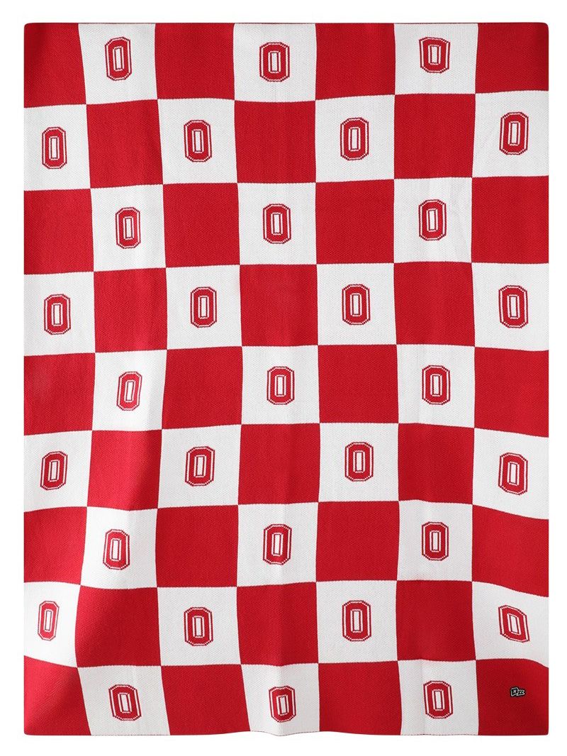 Hype and Vice Ohio State Buckeyes Red First Class Intarsia Blanket