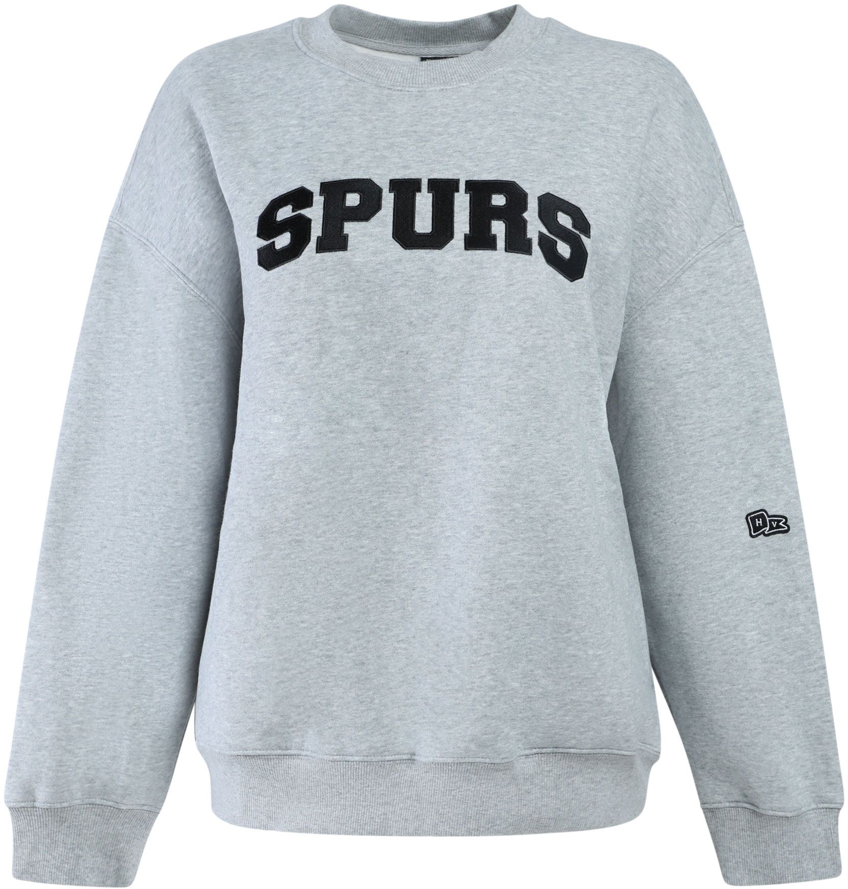Hype and Vice Women's San Antonio Spurs Grey Offside Crewneck Sweatshirt