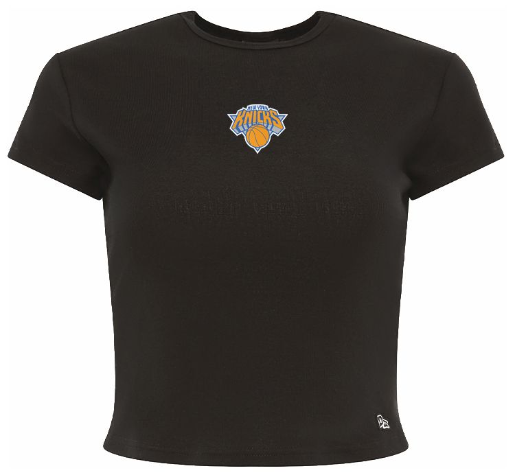 Hype and Vice Women's New York Knicks Logo Crop T-Shirt