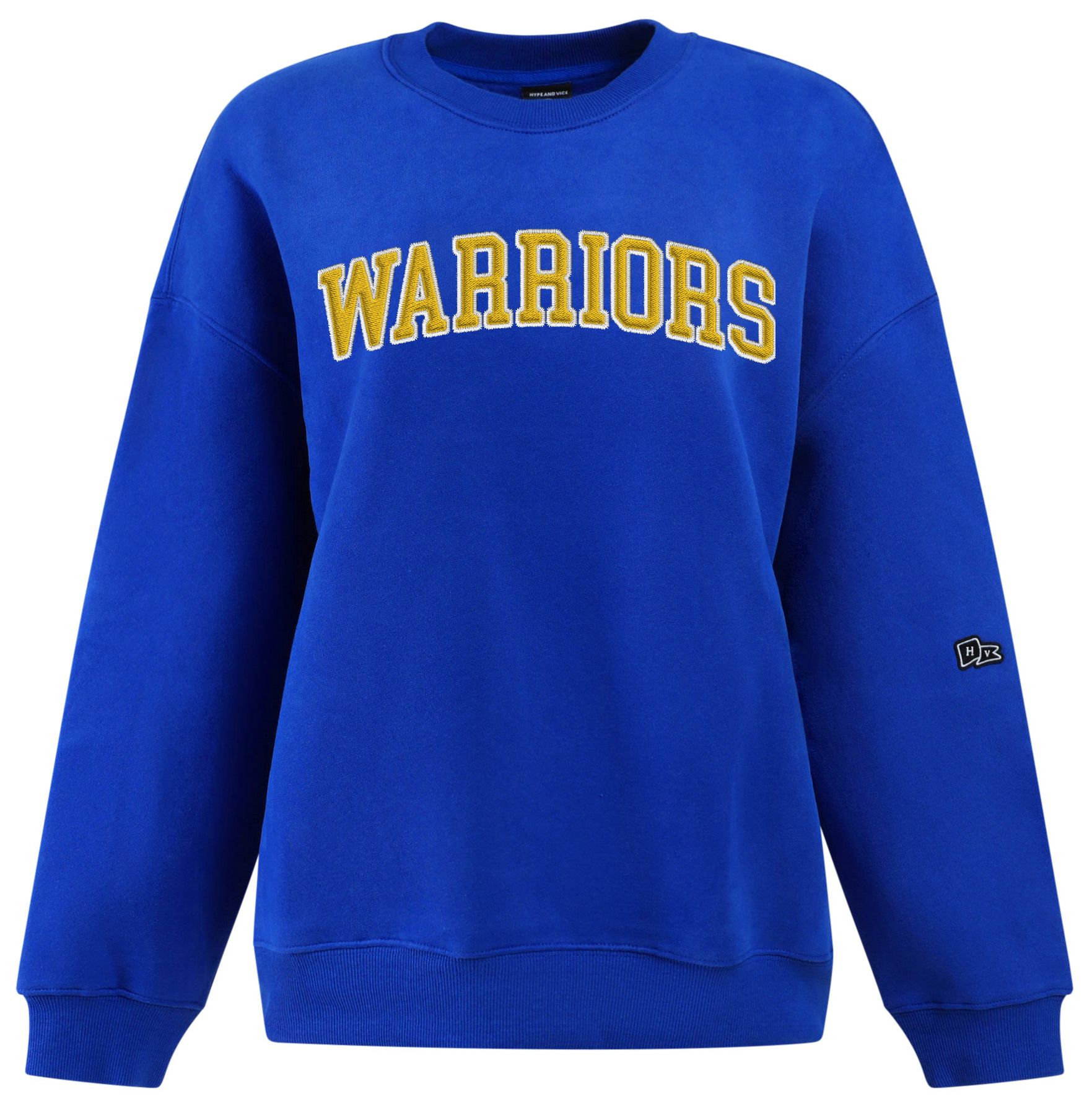 Hype and Vice Women's Golden State Warriors Offside Crewneck Sweatshirt