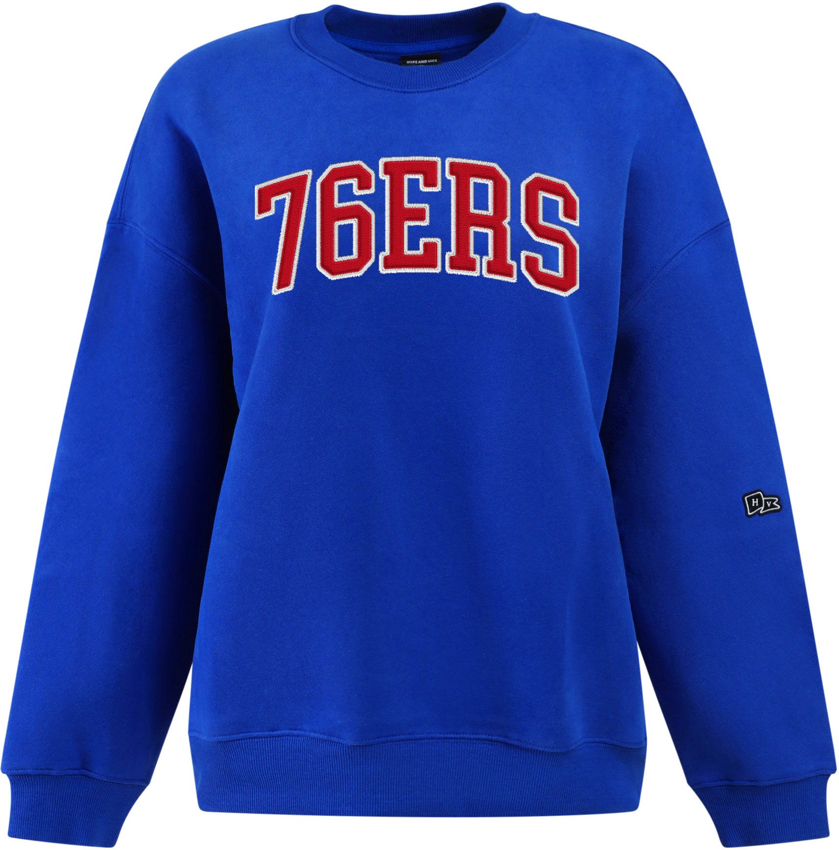 Hype and Vice Women's Philadelphia 76ers Offside Crewneck Sweatshirt