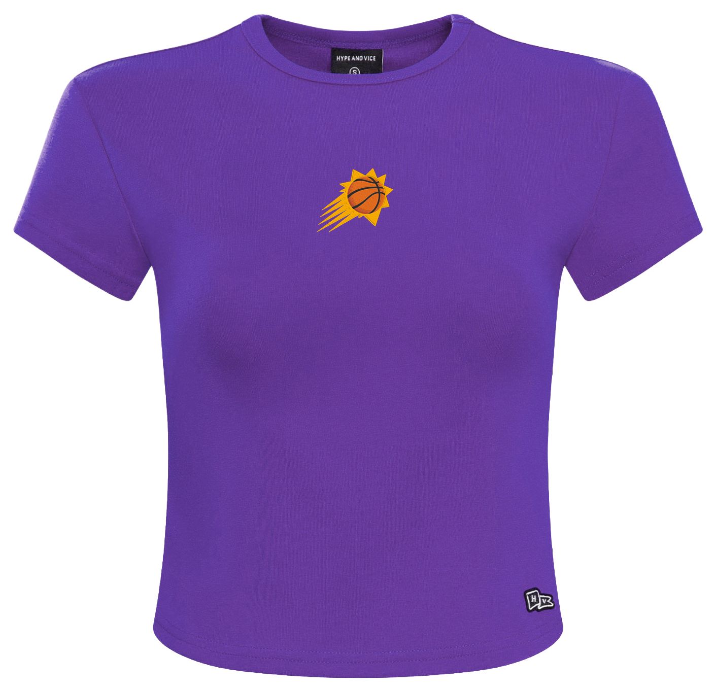 Hype and Vice Women's Phoenix Suns Logo Crop T-Shirt
