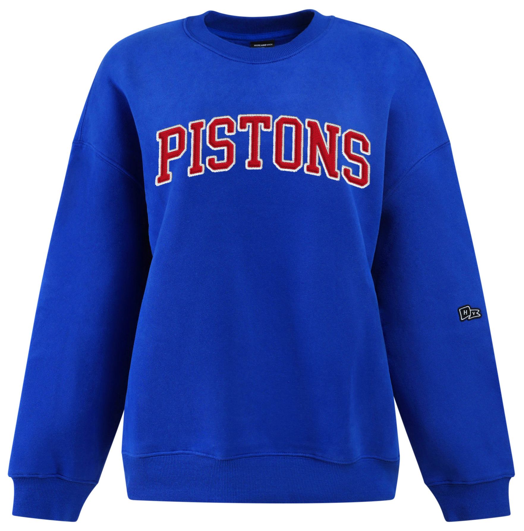 Hype and Vice Women's Detroit Pistons Offside Crewneck Sweatshirt