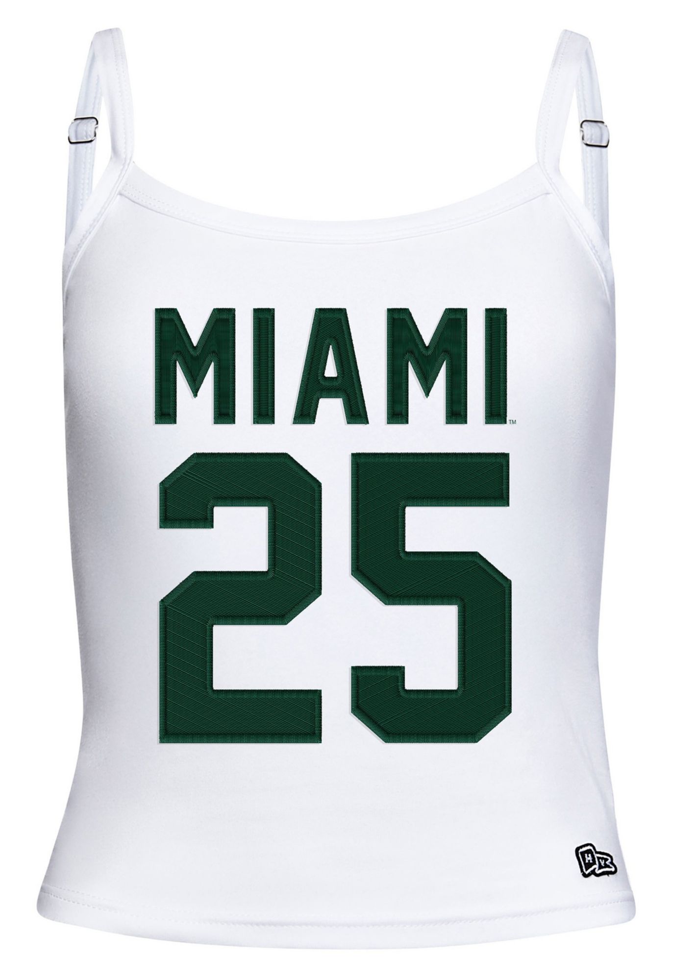 Hype and Vice Women's Miami Hurricanes White Playmaker Tank