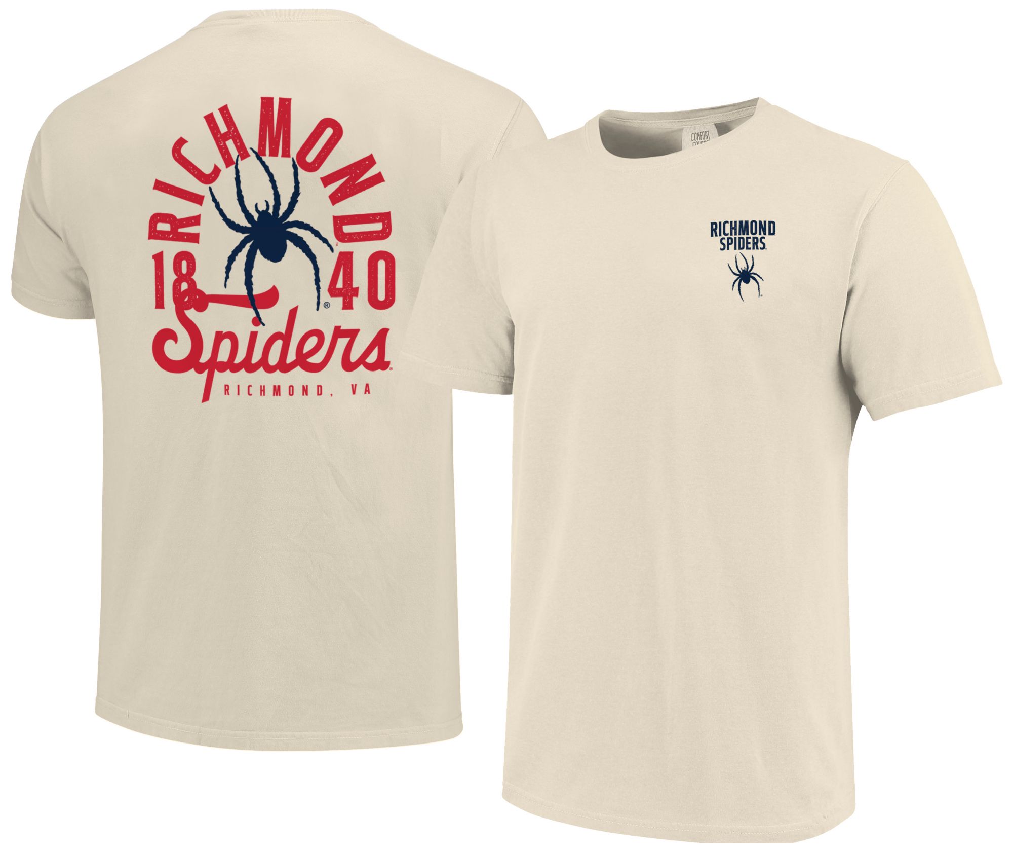 Image One Men's Richmond Spiders Ivory Mascot Overlay T-Shirt