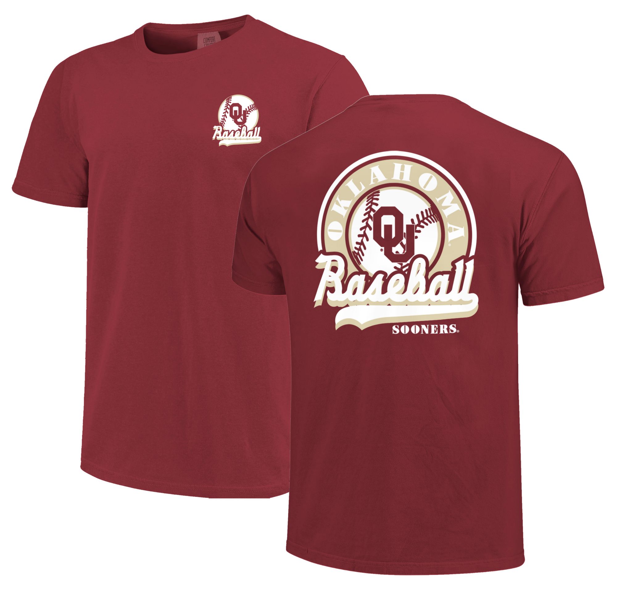 Image One Men's Oklahoma Sooners Chili Baseball Script T-Shirt