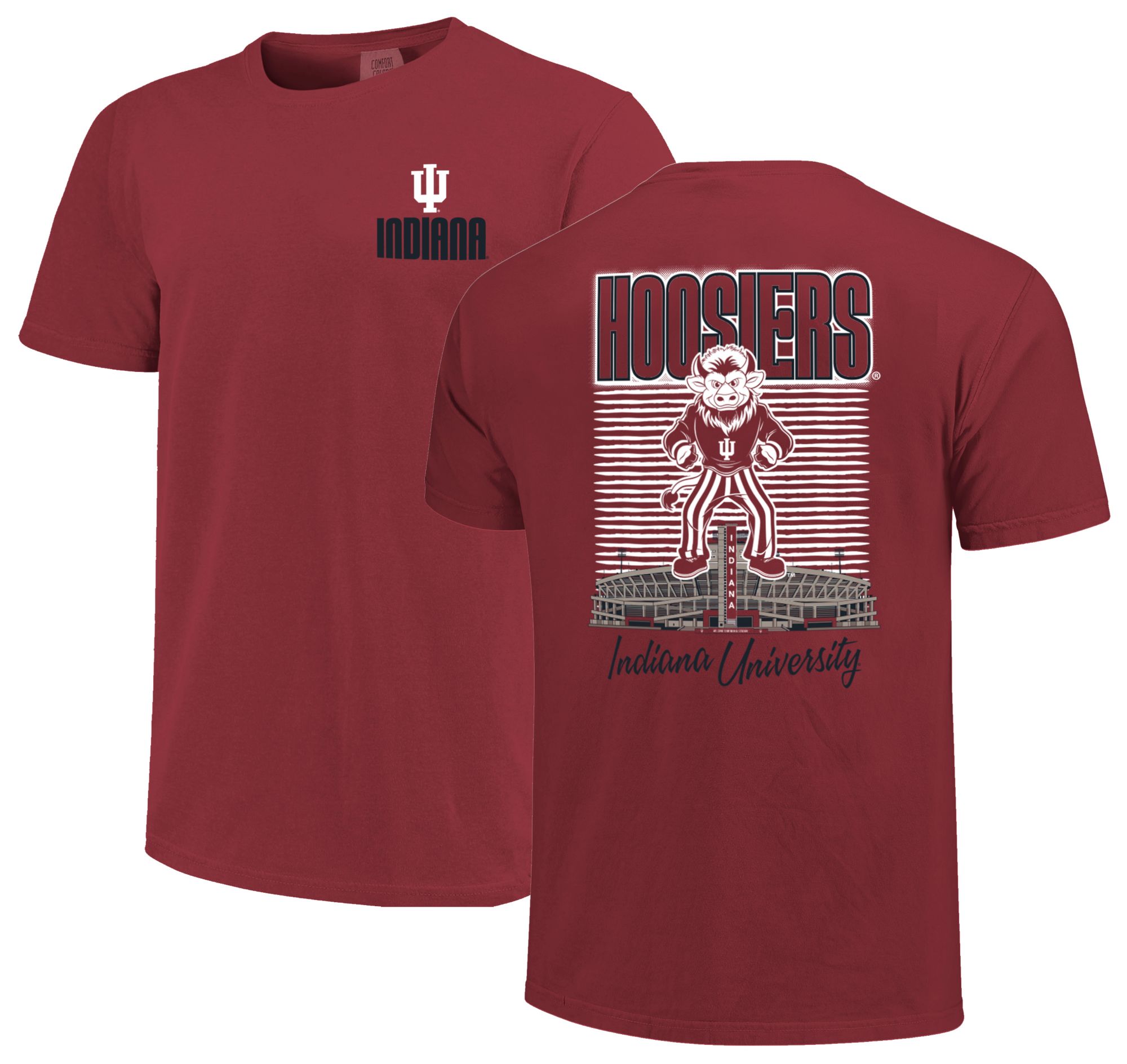 Image One Men's Indiana Hoosiers Chili Drop Shadow T-Shirt
