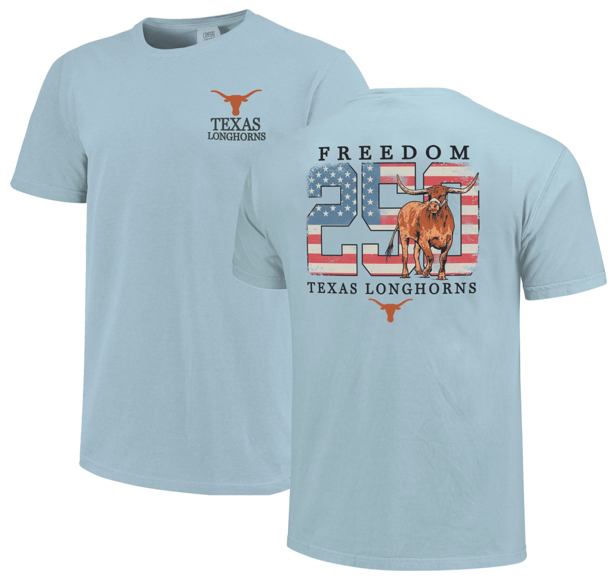 Image One Men's Texas Longhorns Chambray Mascot 250 T-Shirt