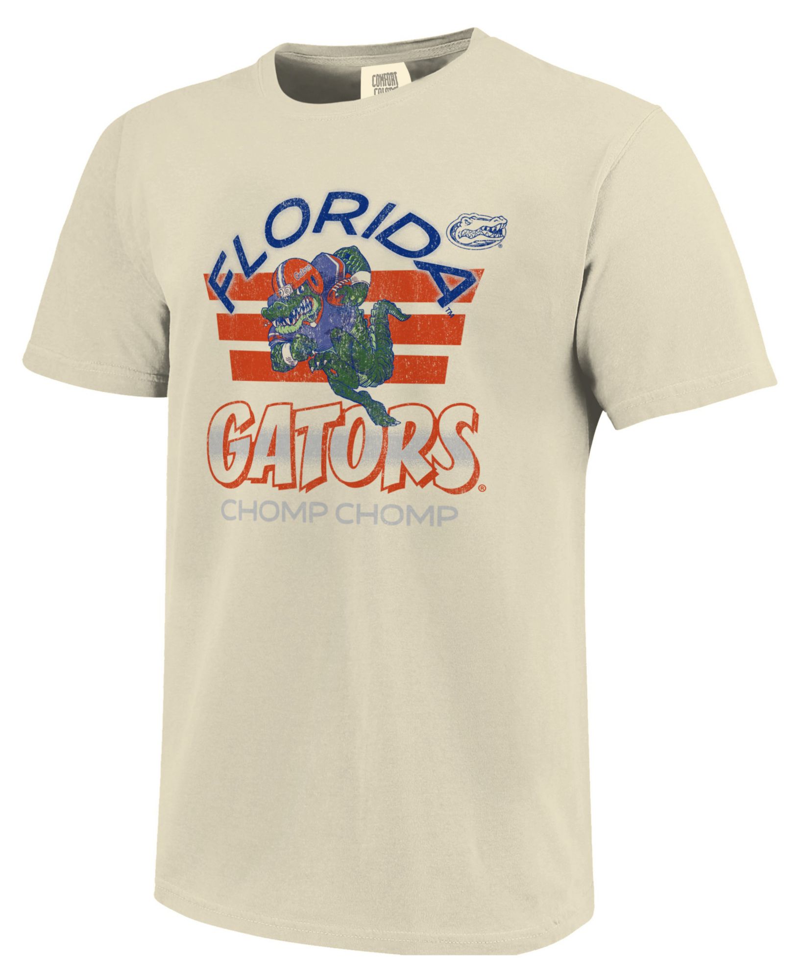 Image One Men's Florida Gators Flo Blue Triple Stripe Overlay T-Shirt