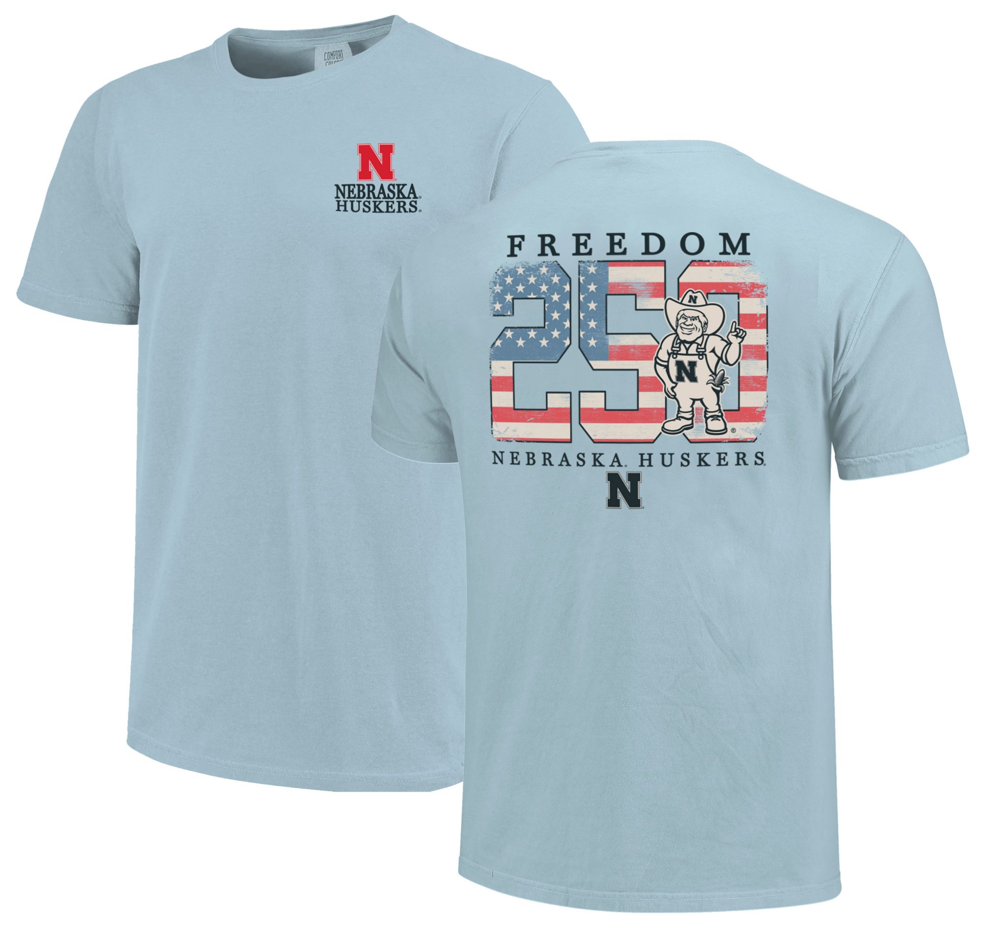 Image One Men's Nebraska Cornhuskers Chambray Mascot 250 T-Shirt