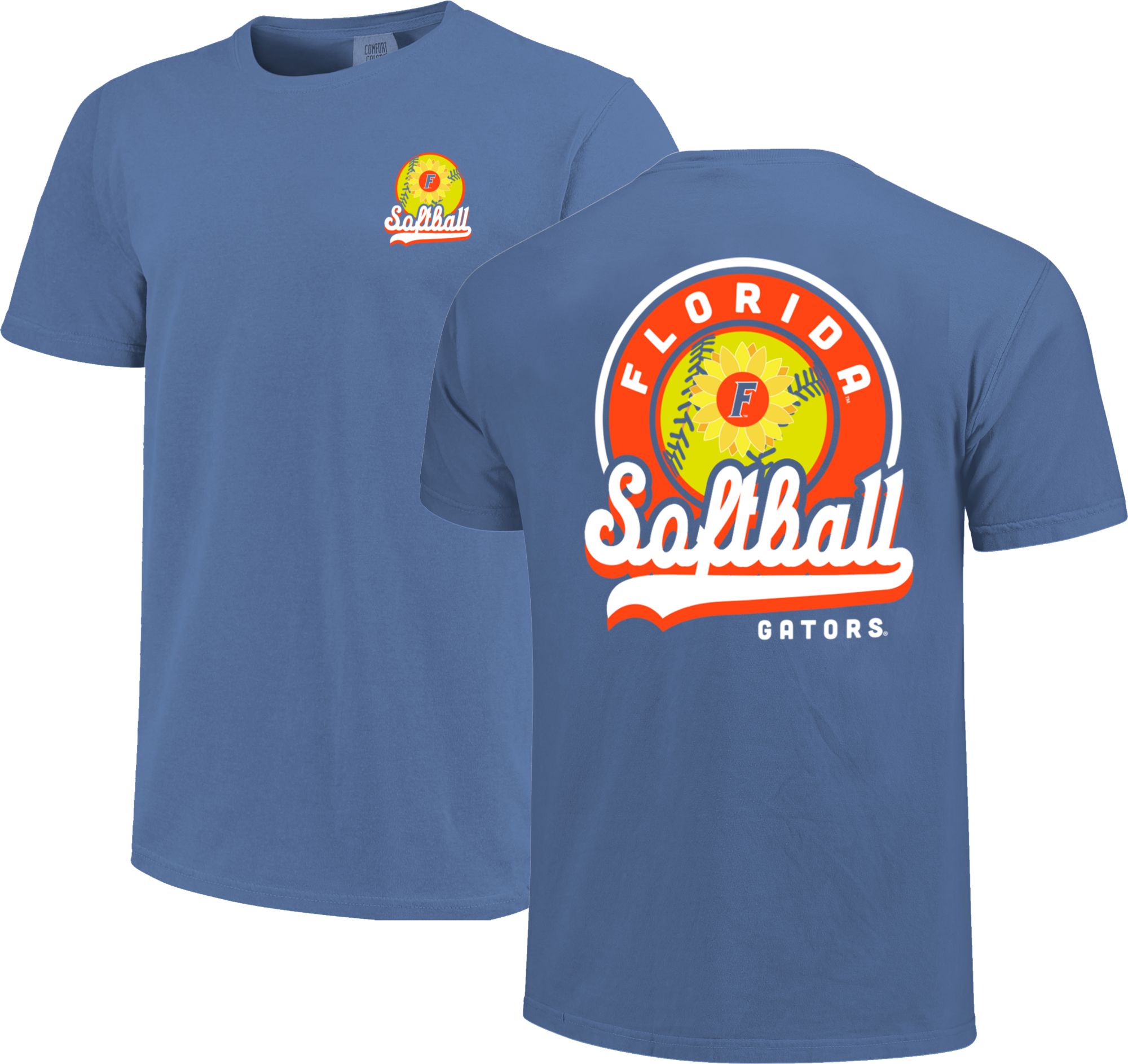 Image One Men's Florida Gators Blue Script Softball T-Shirt