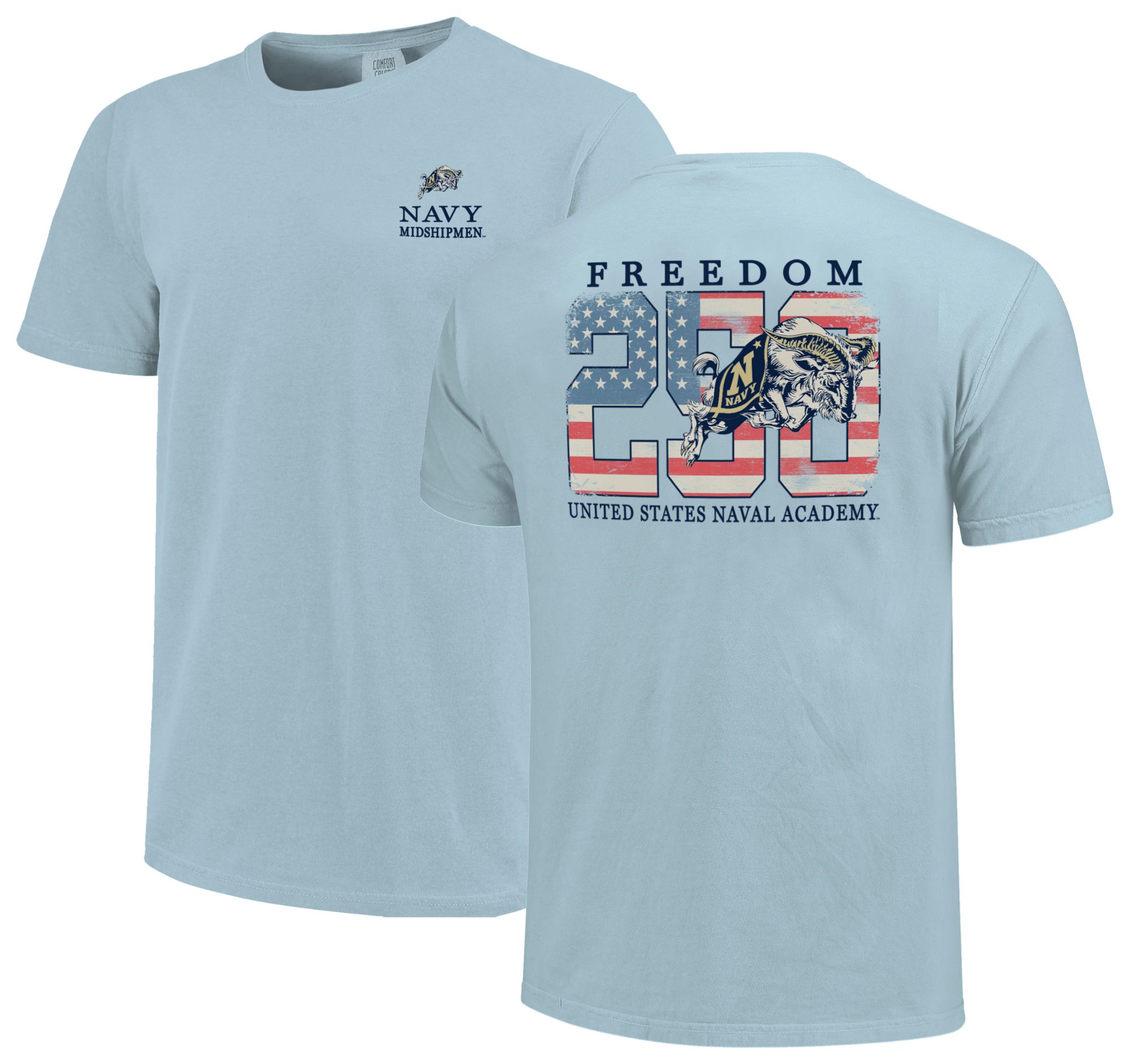 Image One Men's Navy Midshipmen Chambray Mascot 250 T-Shirt