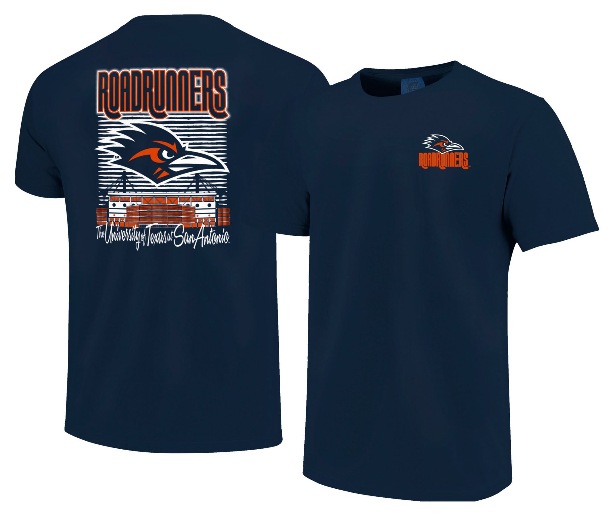 Image One Men's UT San Antonio Roadrunners True Navy Drop Shadow T-Shirt