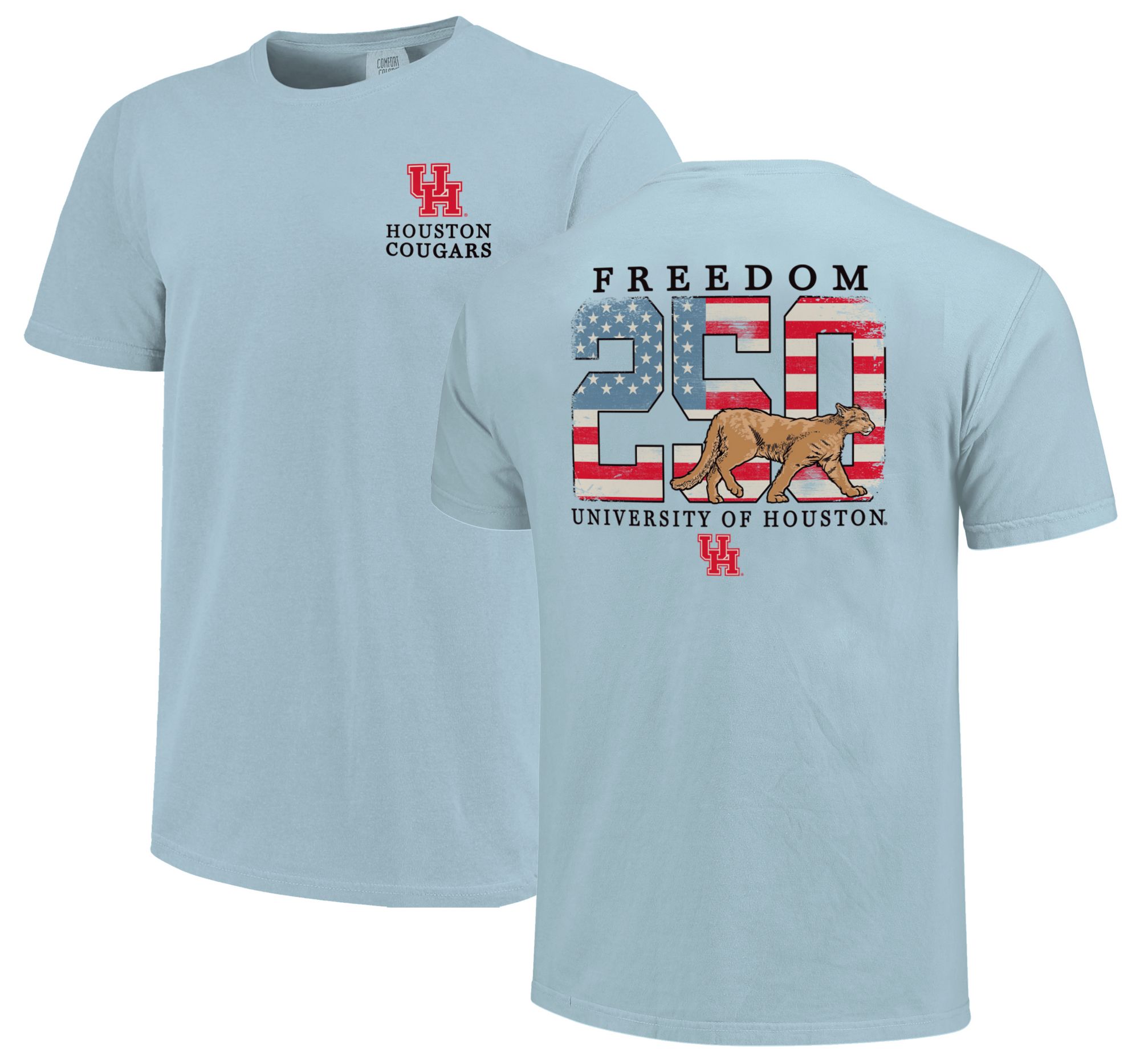 Image One Men's Houston Cougars Chambray Mascot 250 T-Shirt