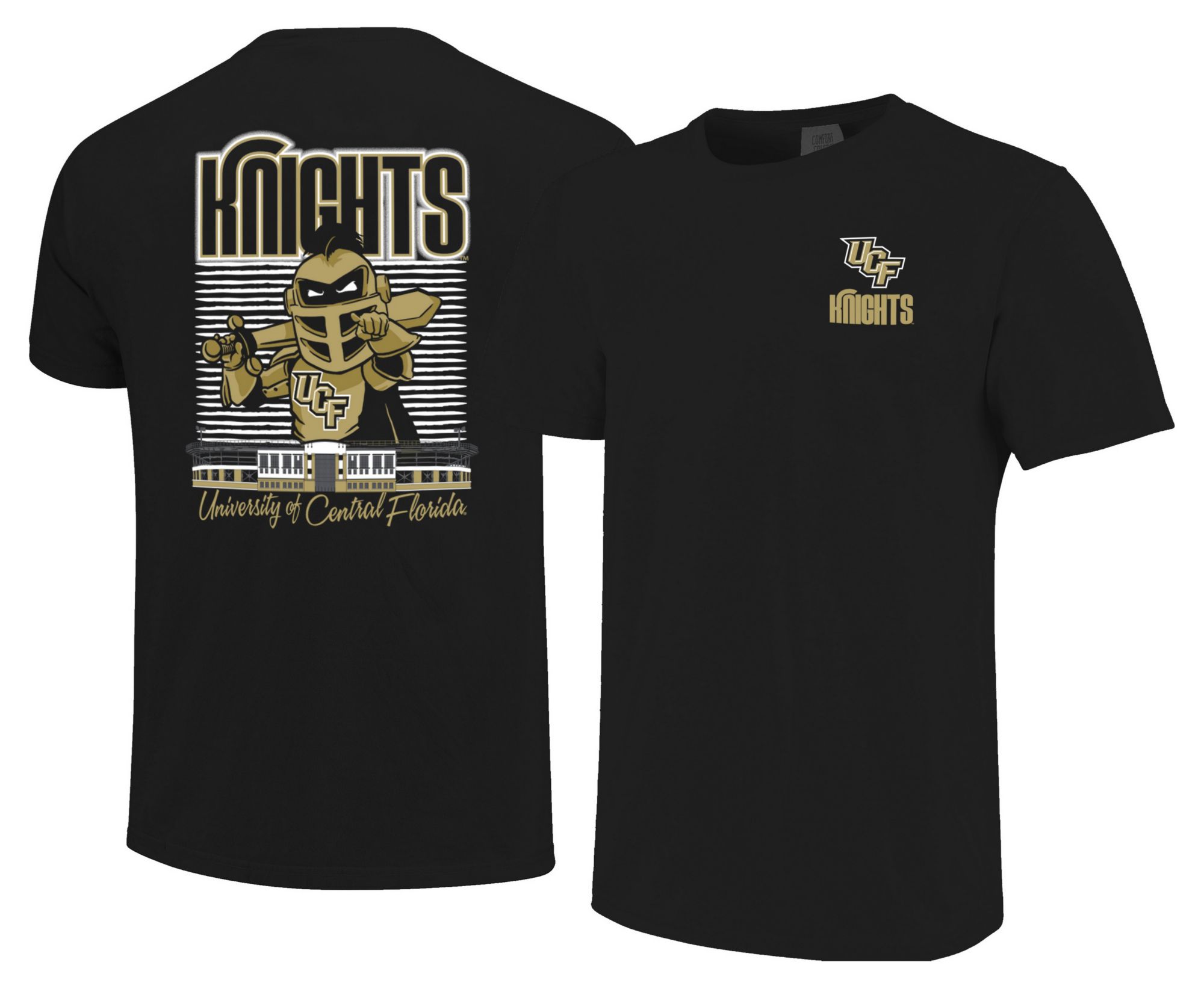 Image One Men's UCF Knights Black Drop Shadow Purpose T-Shirt