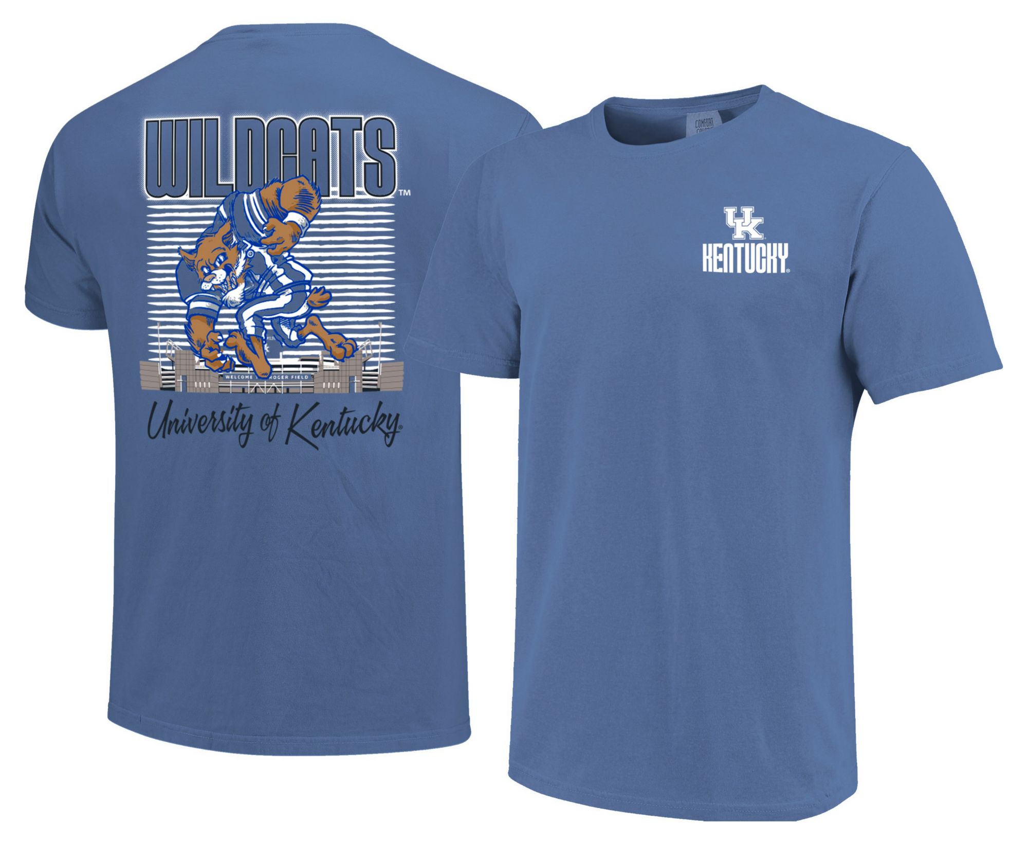 Image One Men's Kentucky Wildcats Flo Blue Drop Shadow T-Shirt