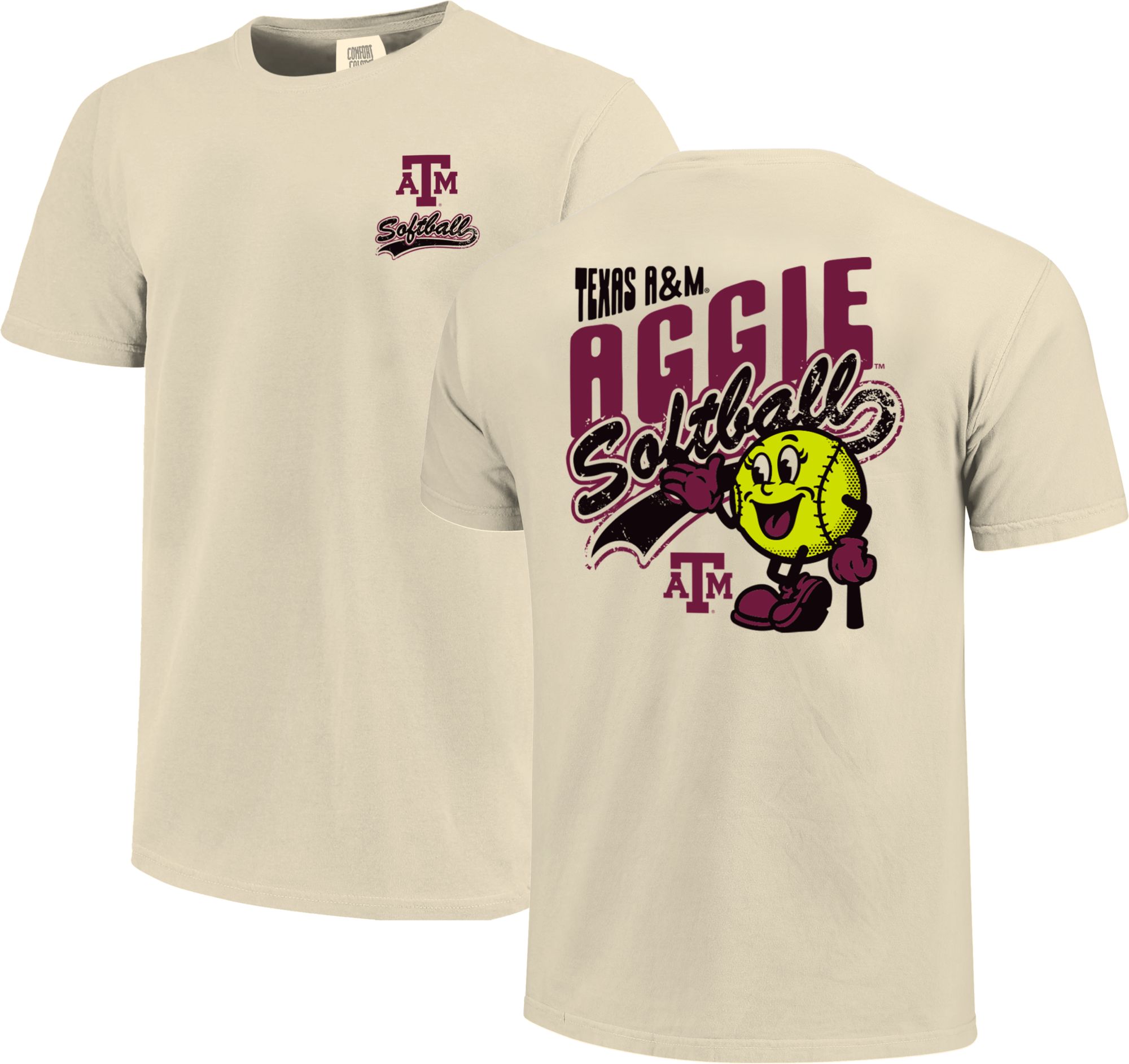 Image One Men's Texas A&M Aggies Ivory Retro Vibe T-Shirt