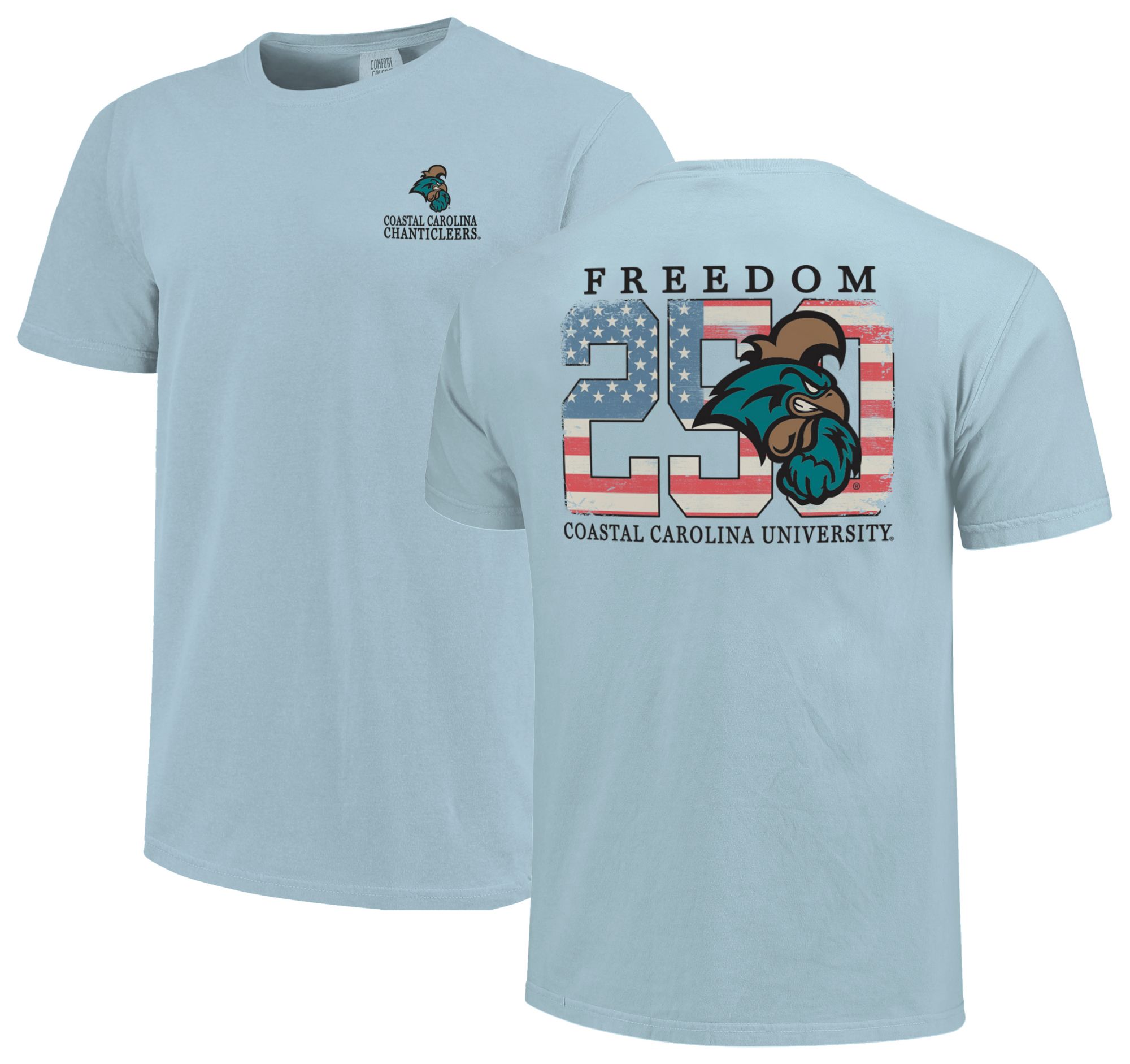 Image One Men's Coastal Carolina Chanticleers Chambray Mascot 250 T-Shirt