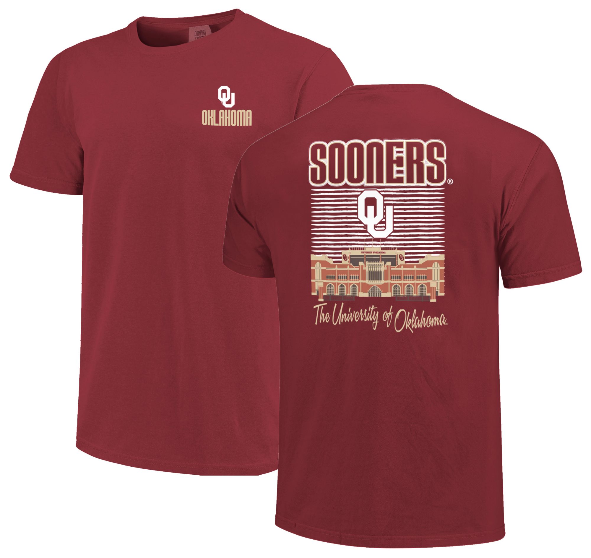 Image One Men's Oklahoma Sooners Chili Drop Shadow T-Shirt