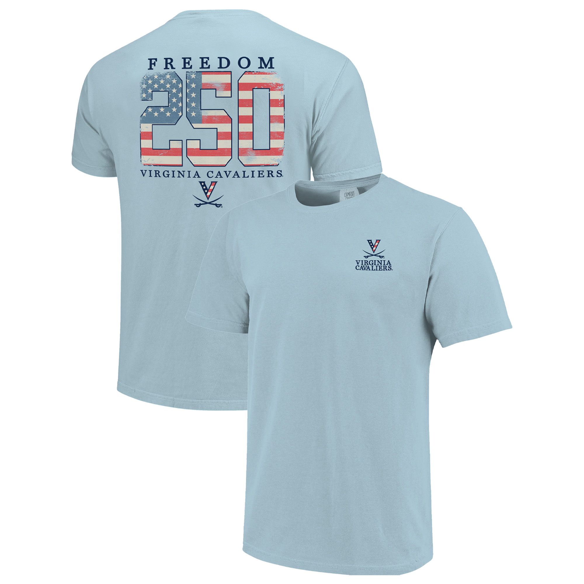Image One Men's Virginia Cavaliers Chambray Americana Mascot 250 T-Shirt
