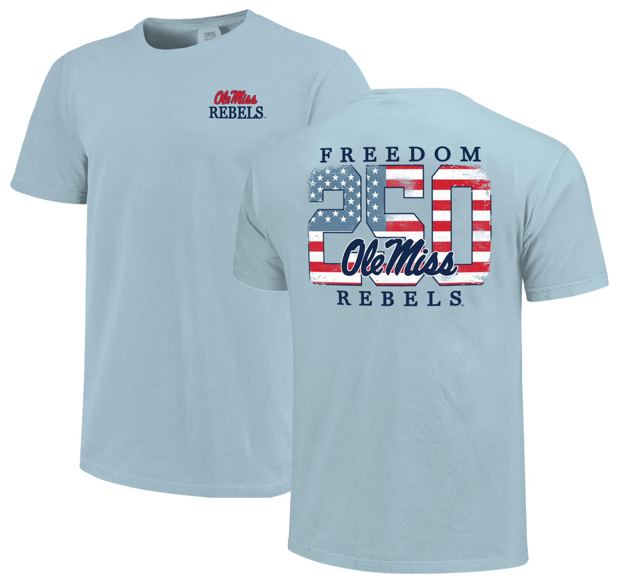 Image One Men's Ole Miss Rebels Chambray Mascot 250 T-Shirt