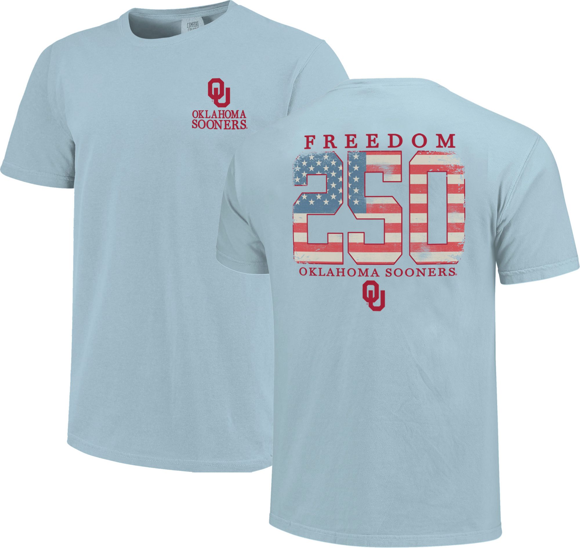 Image One Men's Oklahoma Sooners Chambray Americana Mascot 250 T-Shirt