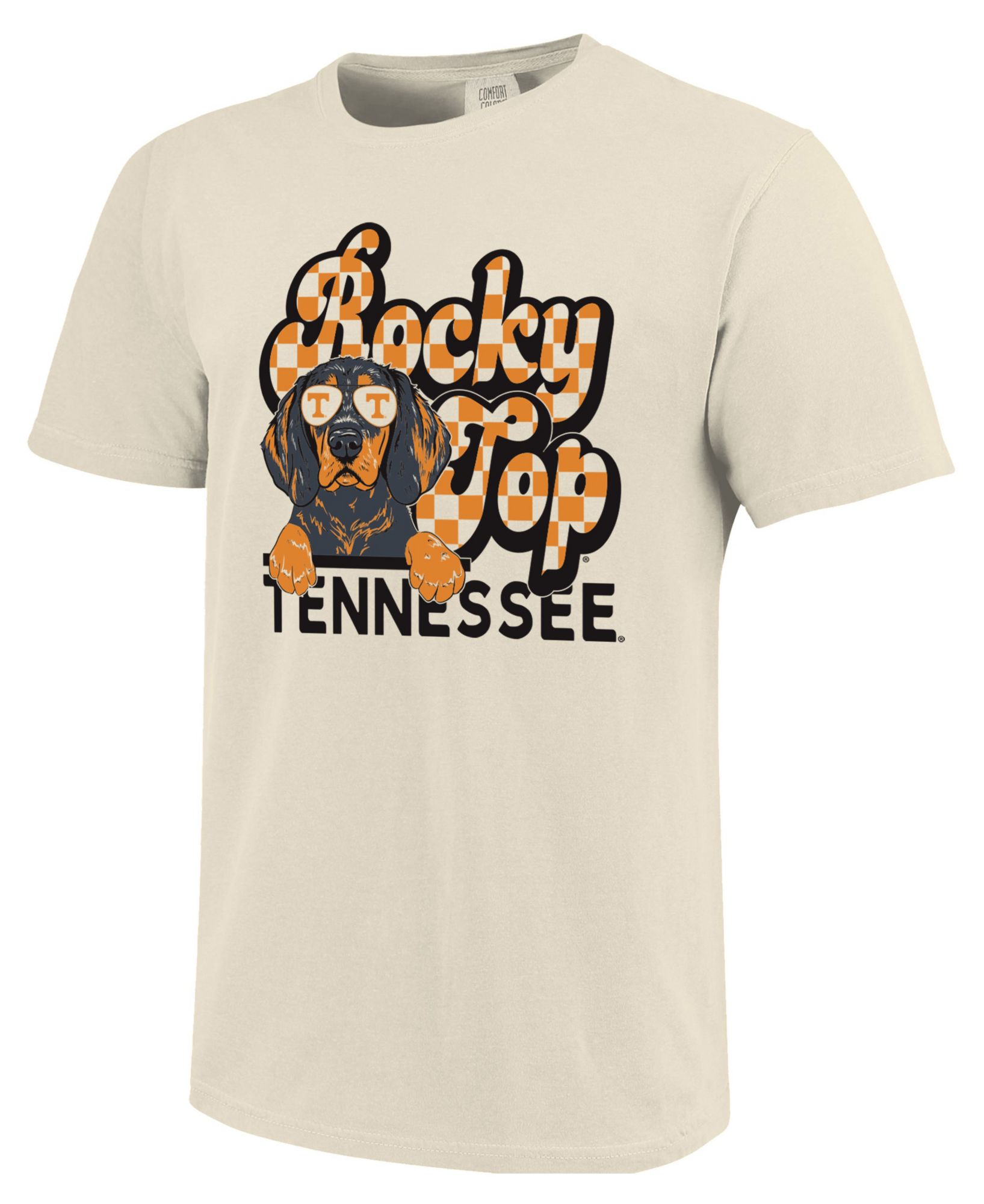 Image One Women's Tennessee Volunteers Ivory Pup Glasses T-Shirt, XL, White