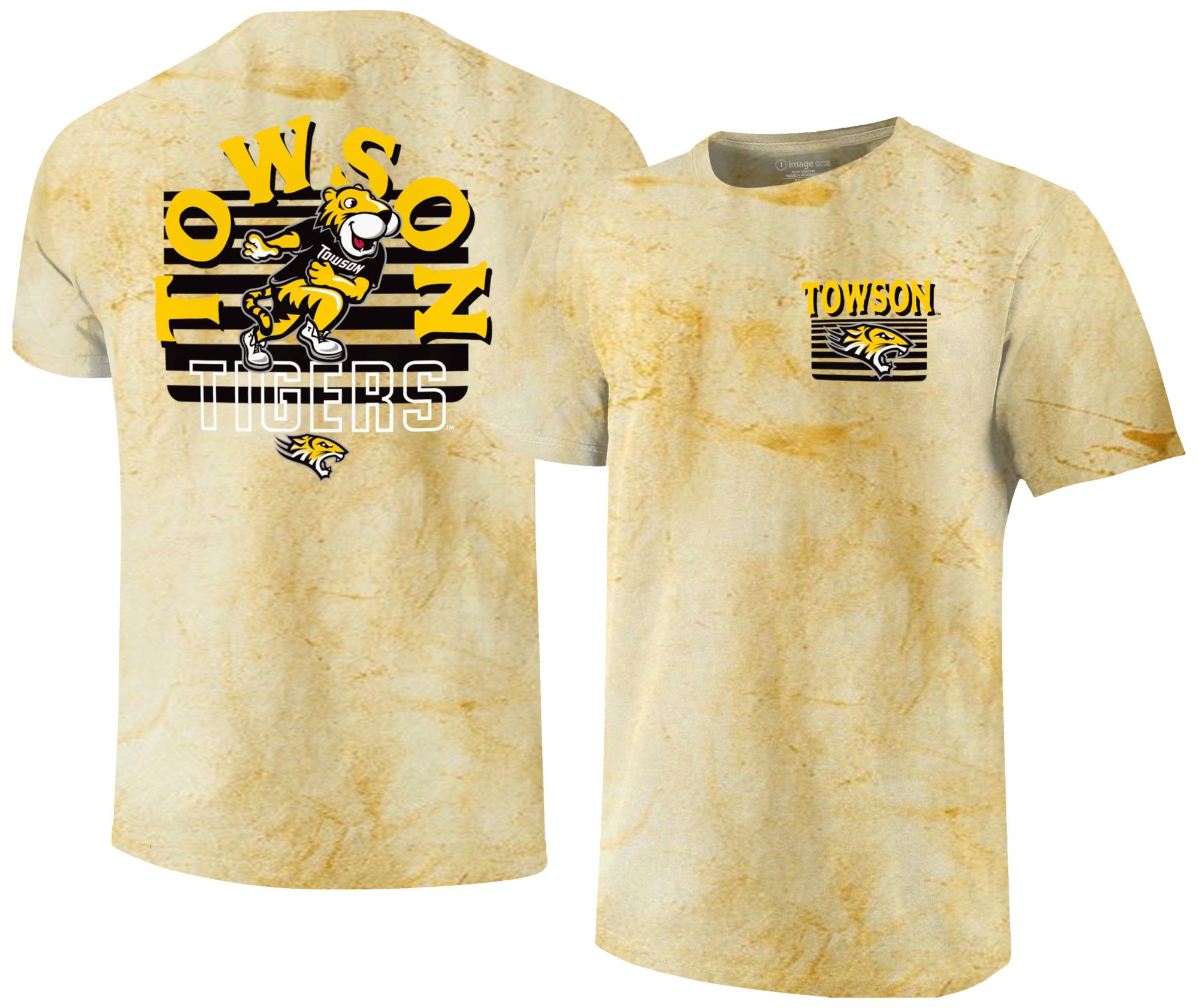 Image One Women's Towson Tigers Yellow T-Shirt