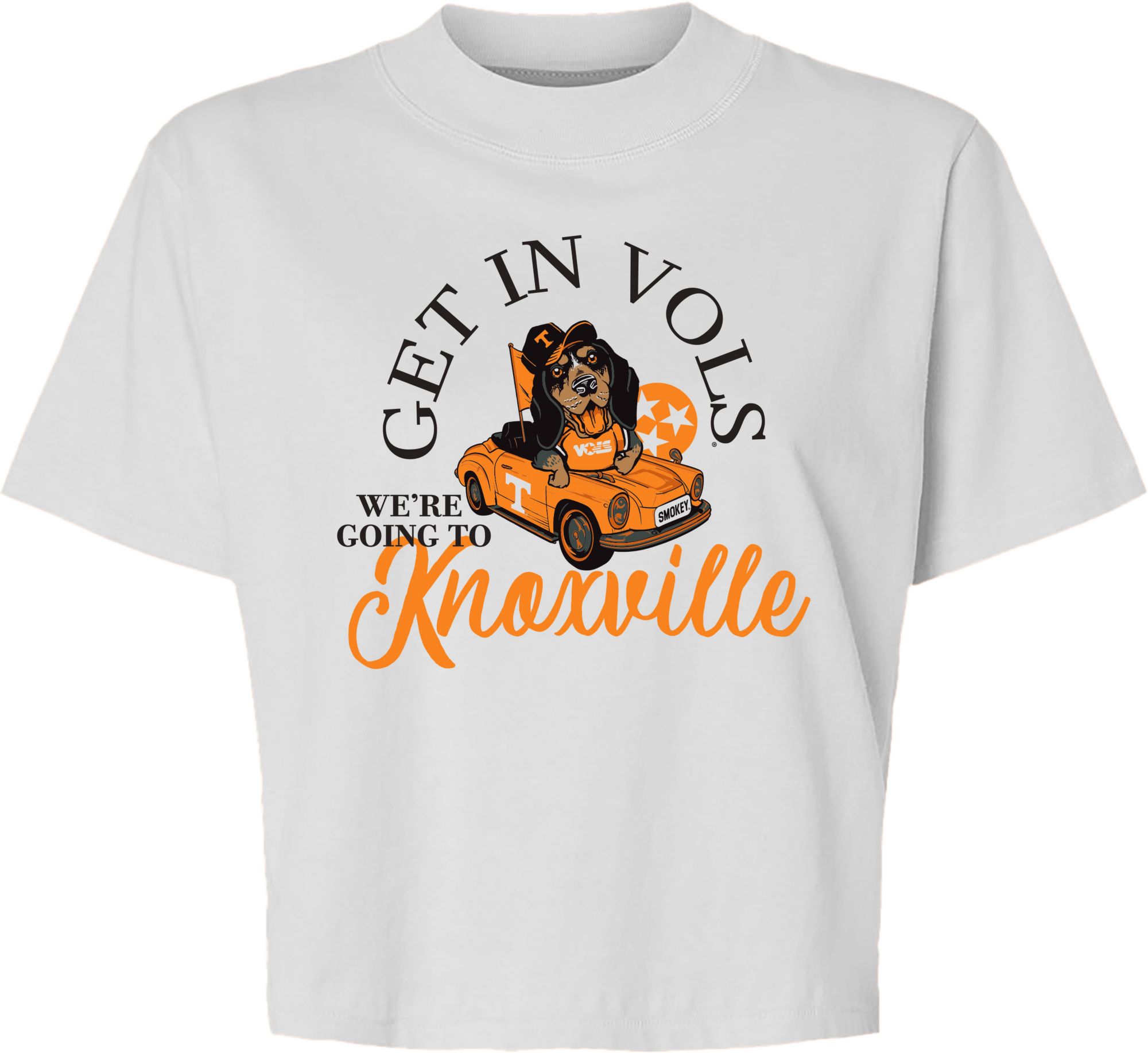 Image One Women's Tennessee Volunteers Mascot Car T-Shirt, XL, White