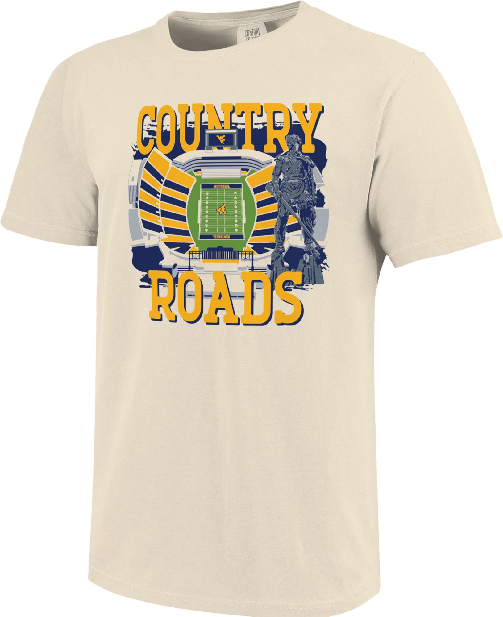 Image One Women's West Virginia Mountaineers Ivory Country Roads T-Shirt