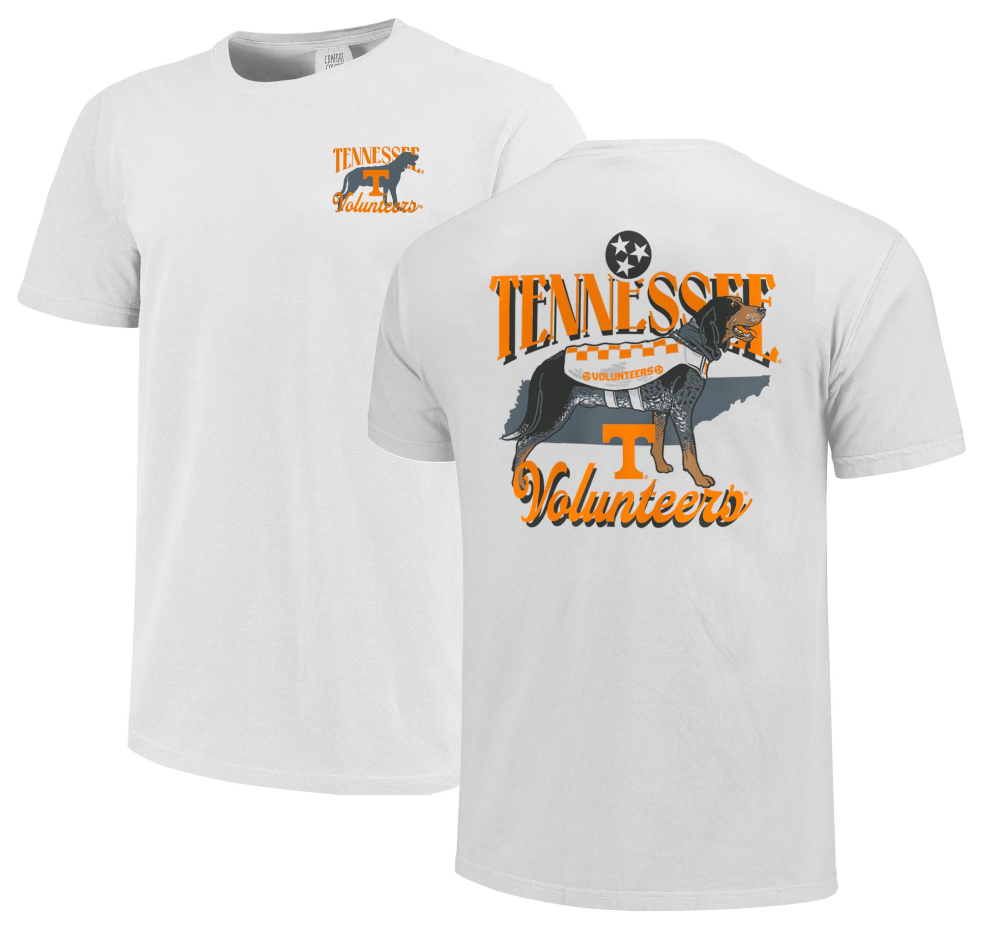 Image One Youth Tennessee Volunteers White Mascot State Bridge T-Shirt