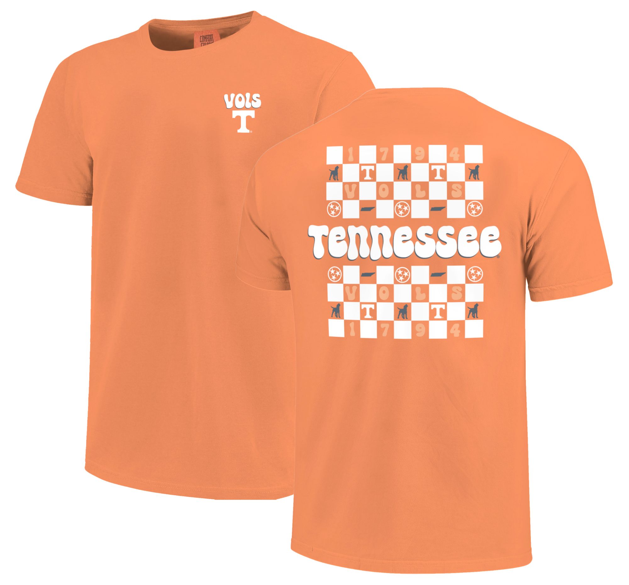 Image One Youth Tennessee Volunteers Melon Checkerboard T-Shirt