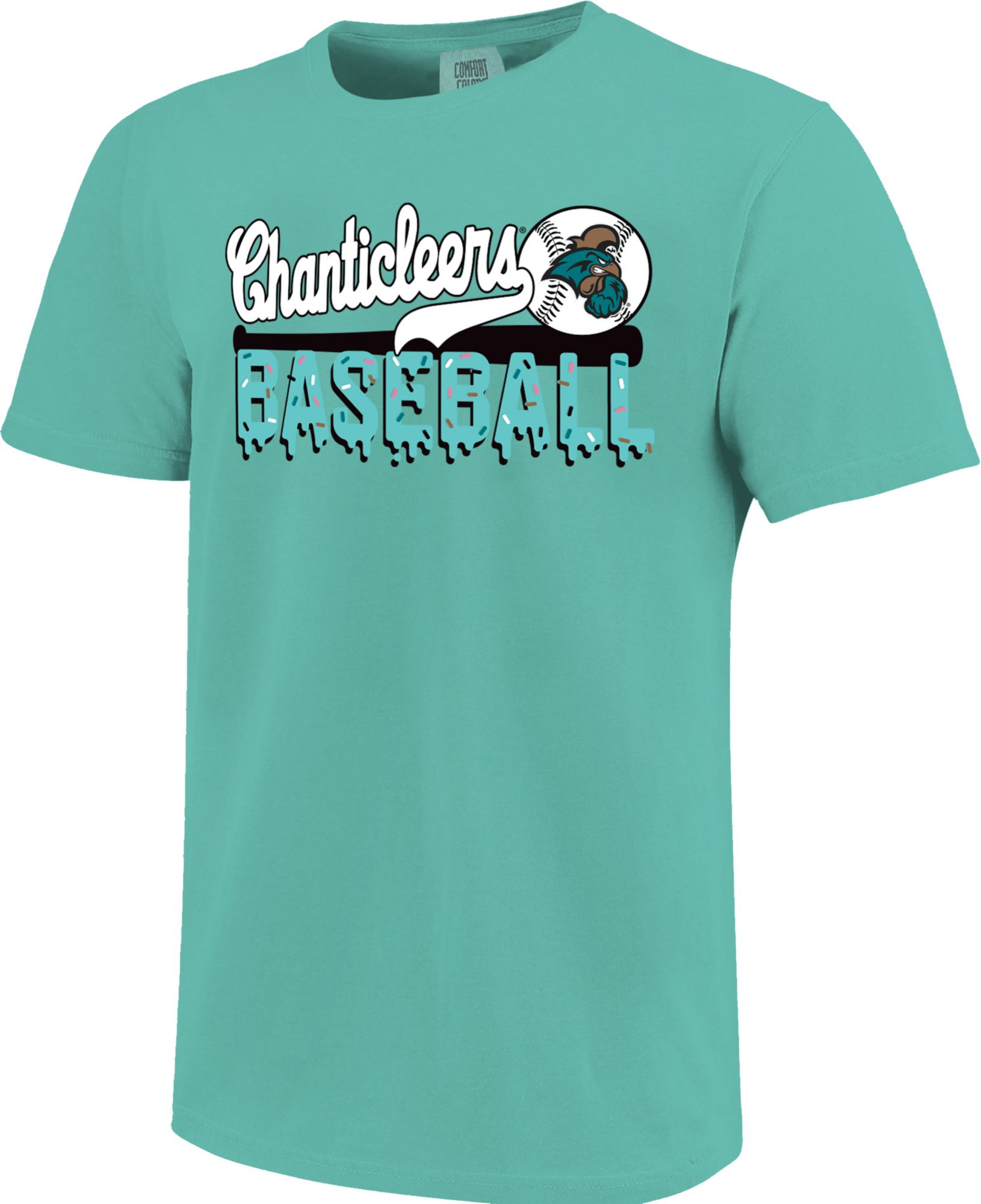 Image One Youth Coastal Carolina Chanticleers Seafoam Baseball Letter Drip T-Shirt