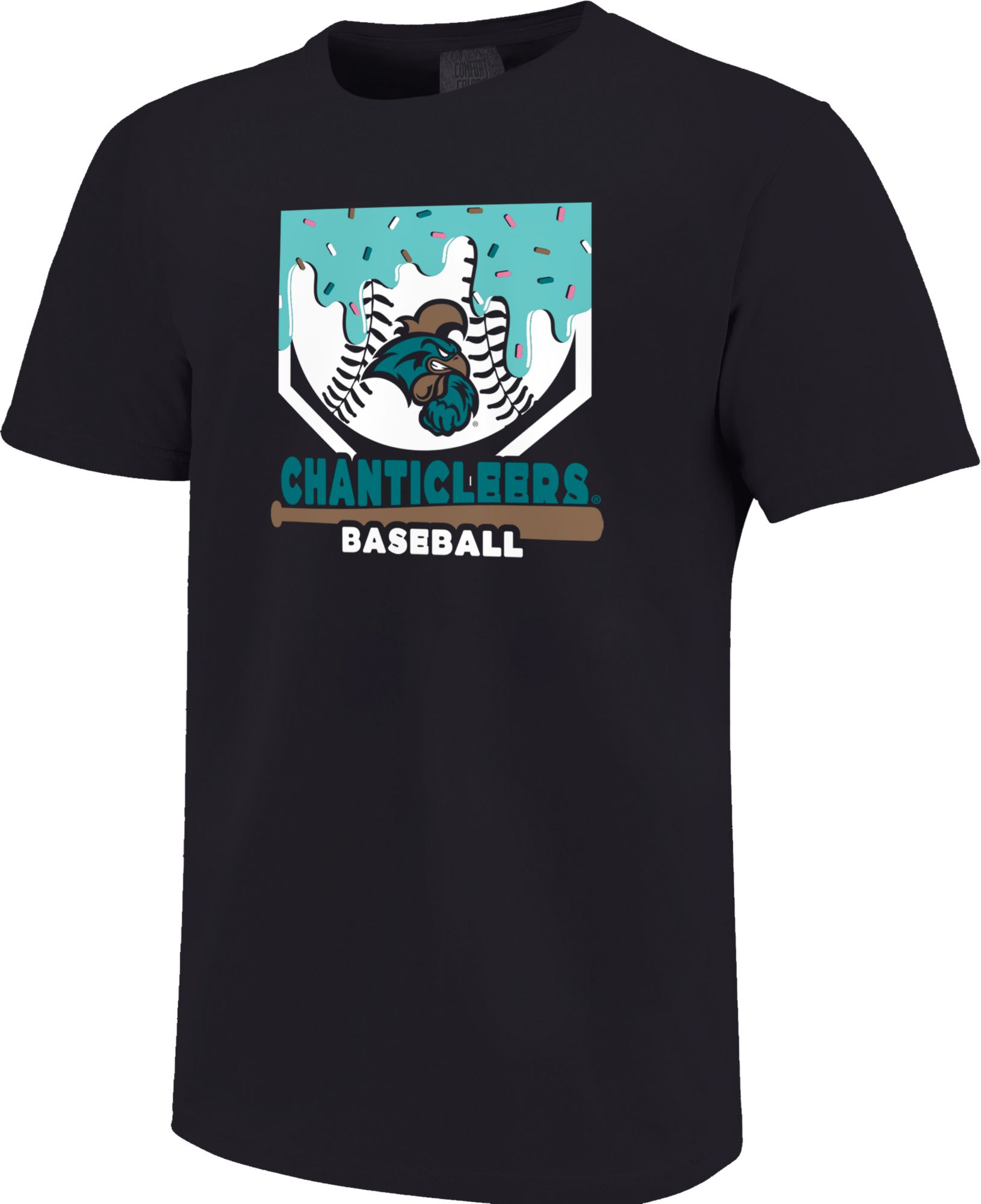 Image One Youth Coastal Carolina Chanticleers Black Home Plate Drip T-Shirt