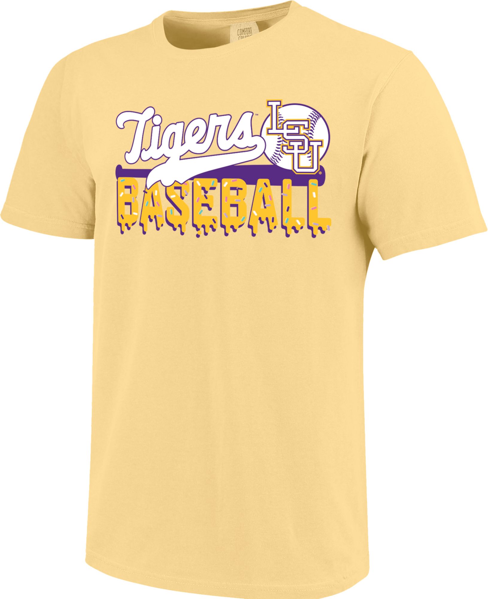 Image One Youth LSU Tigers Butter Baseball Letter Drip T-Shirt