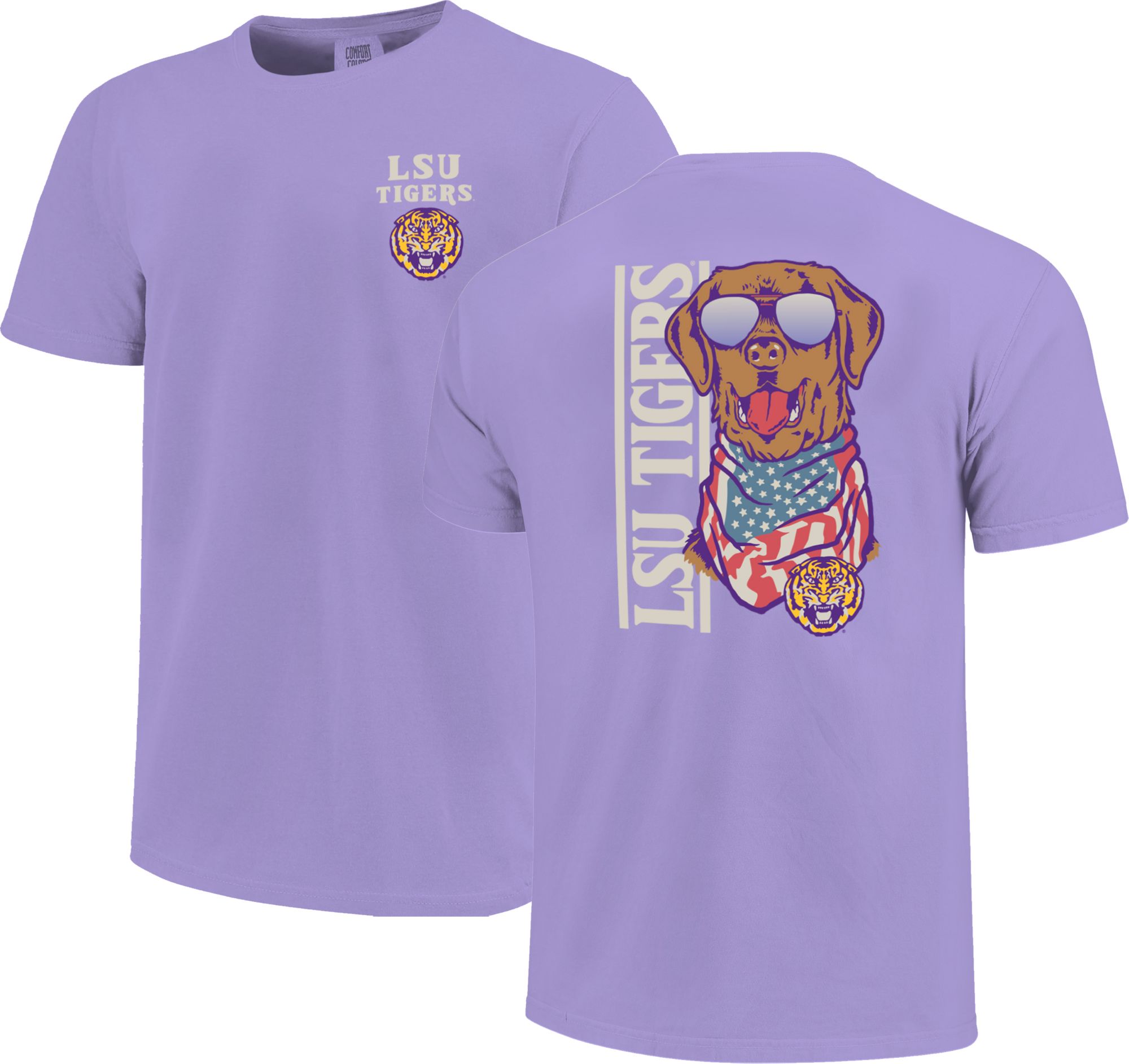 Image One Youth LSU Tigers Violet American Dog T-Shirt