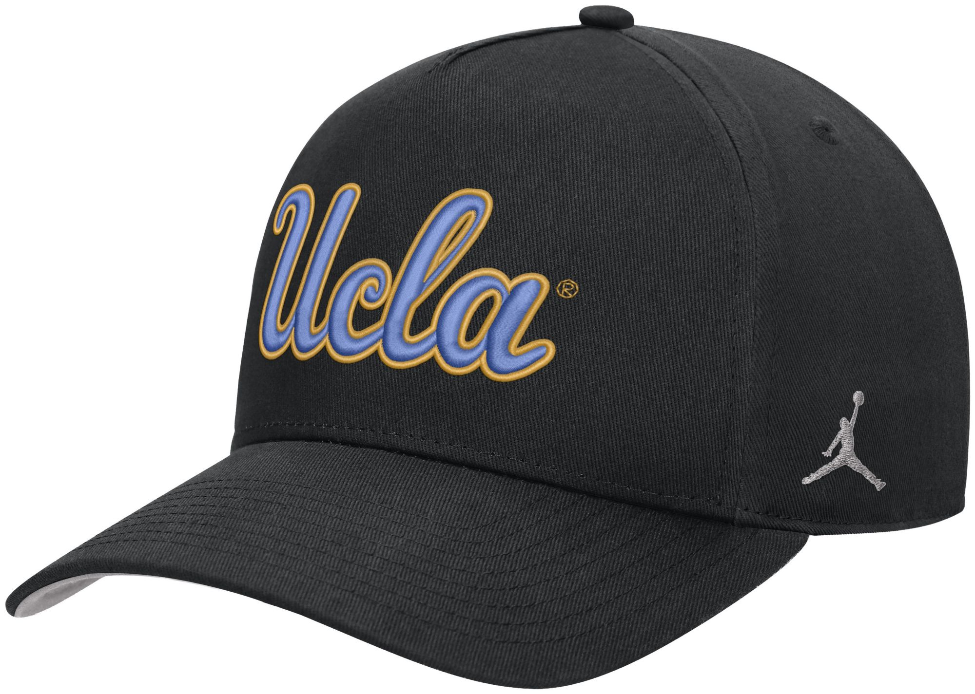Jordan Adult UCLA Bruins Black Dri-Fit Rise A-Frame Adjustable Hat