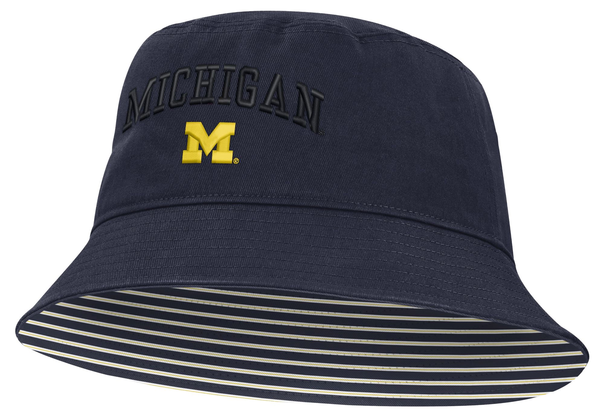 Jordan Adult Michigan Wolverines College Navy Apex Primetime Bucket Cap