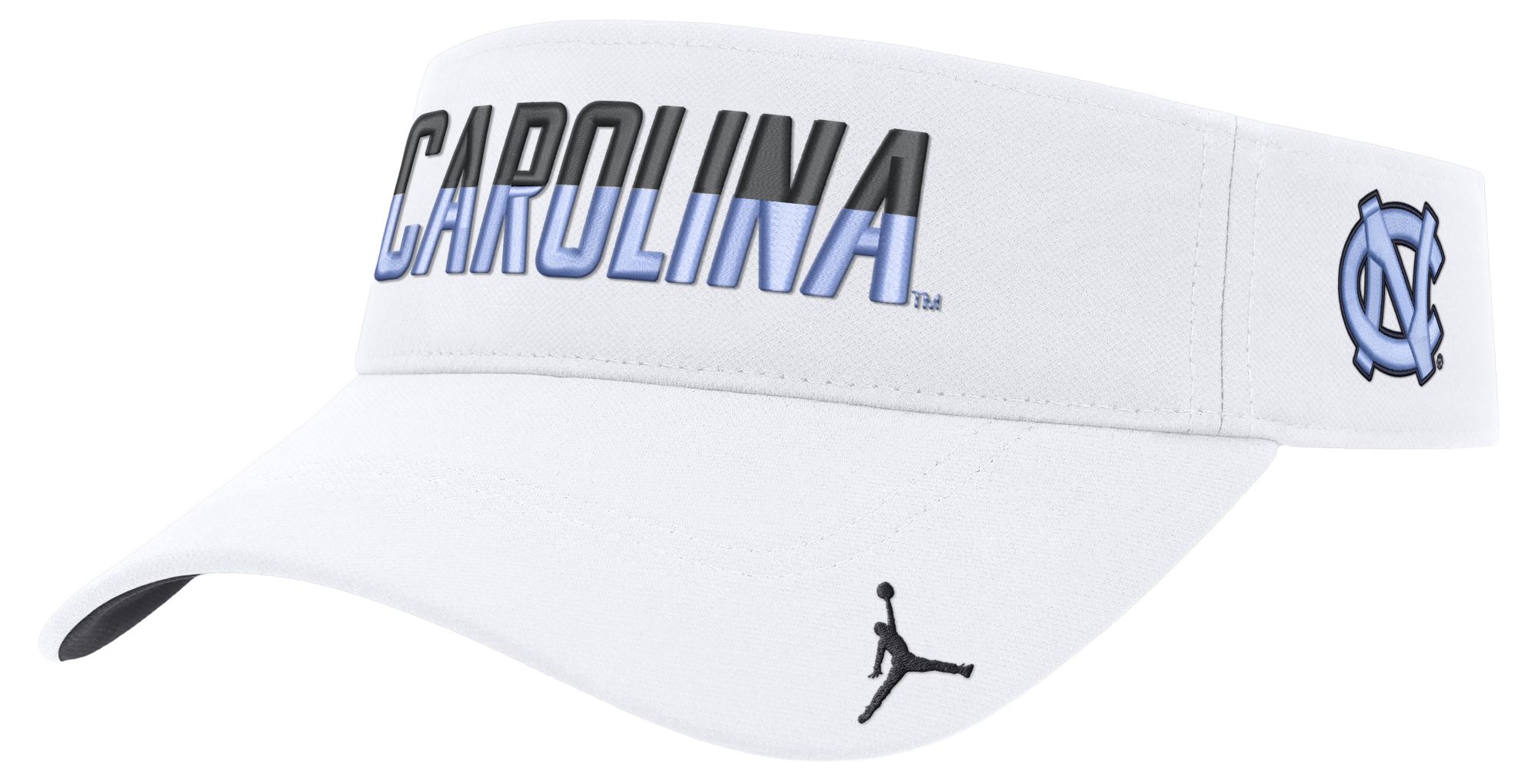 Jordan Adult North Carolina Tar Heels White Ace Practice Visor Cap