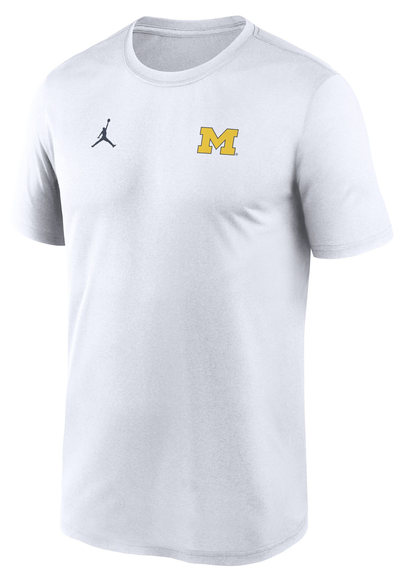 Jordan Men's Michigan Wolverines White Small Logo Legend T-Shirt